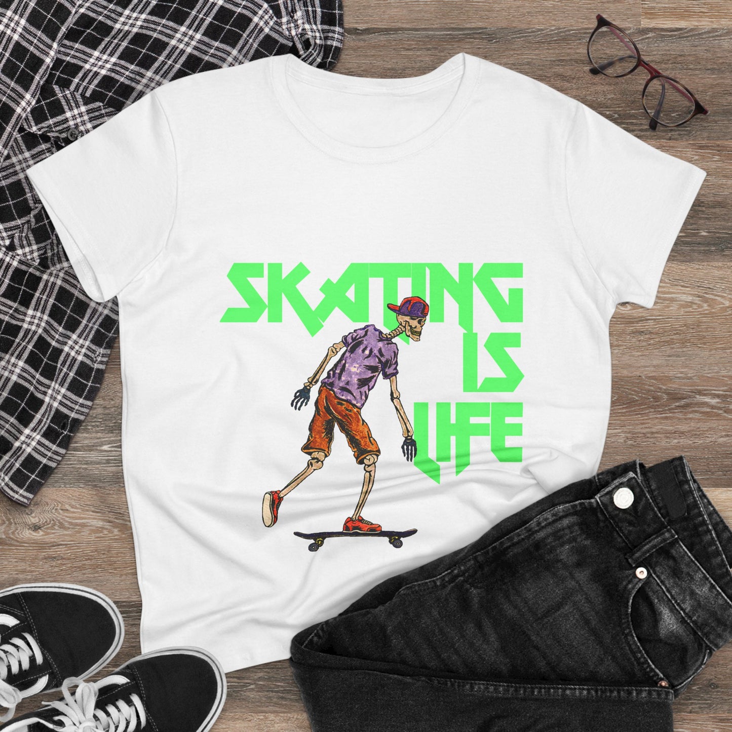 Skating is Life Women's Midweight Cotton Tee