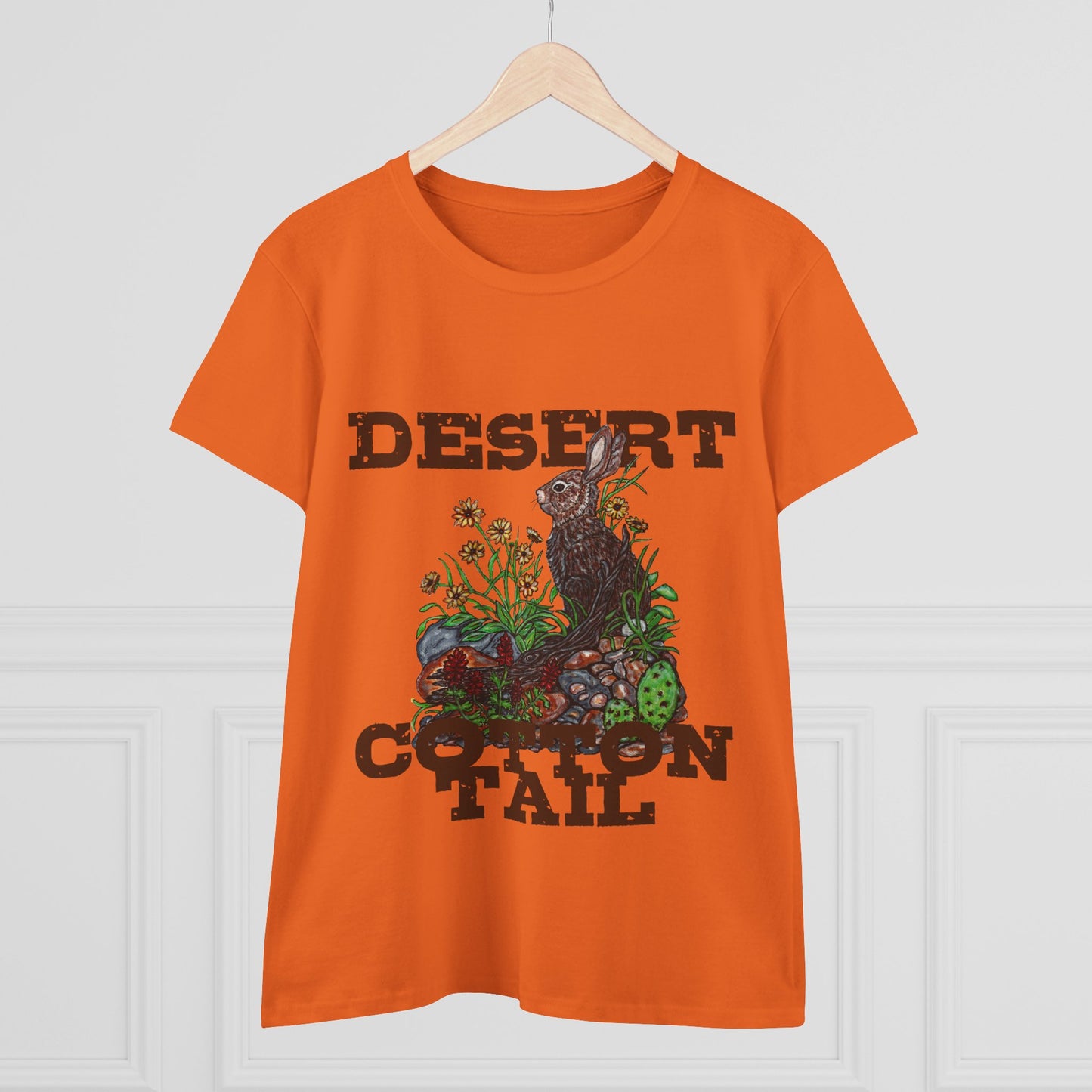 Desert Cottontail Women's Midweight Cotton Tee