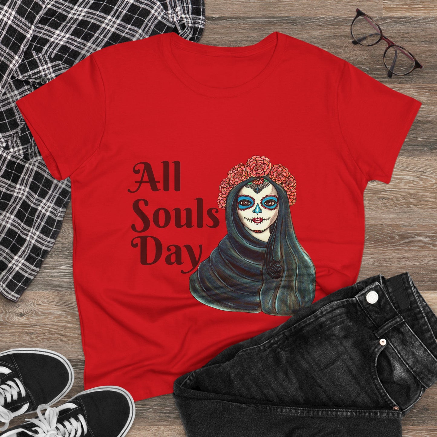 All Souls Day Women's Midweight Cotton Tee