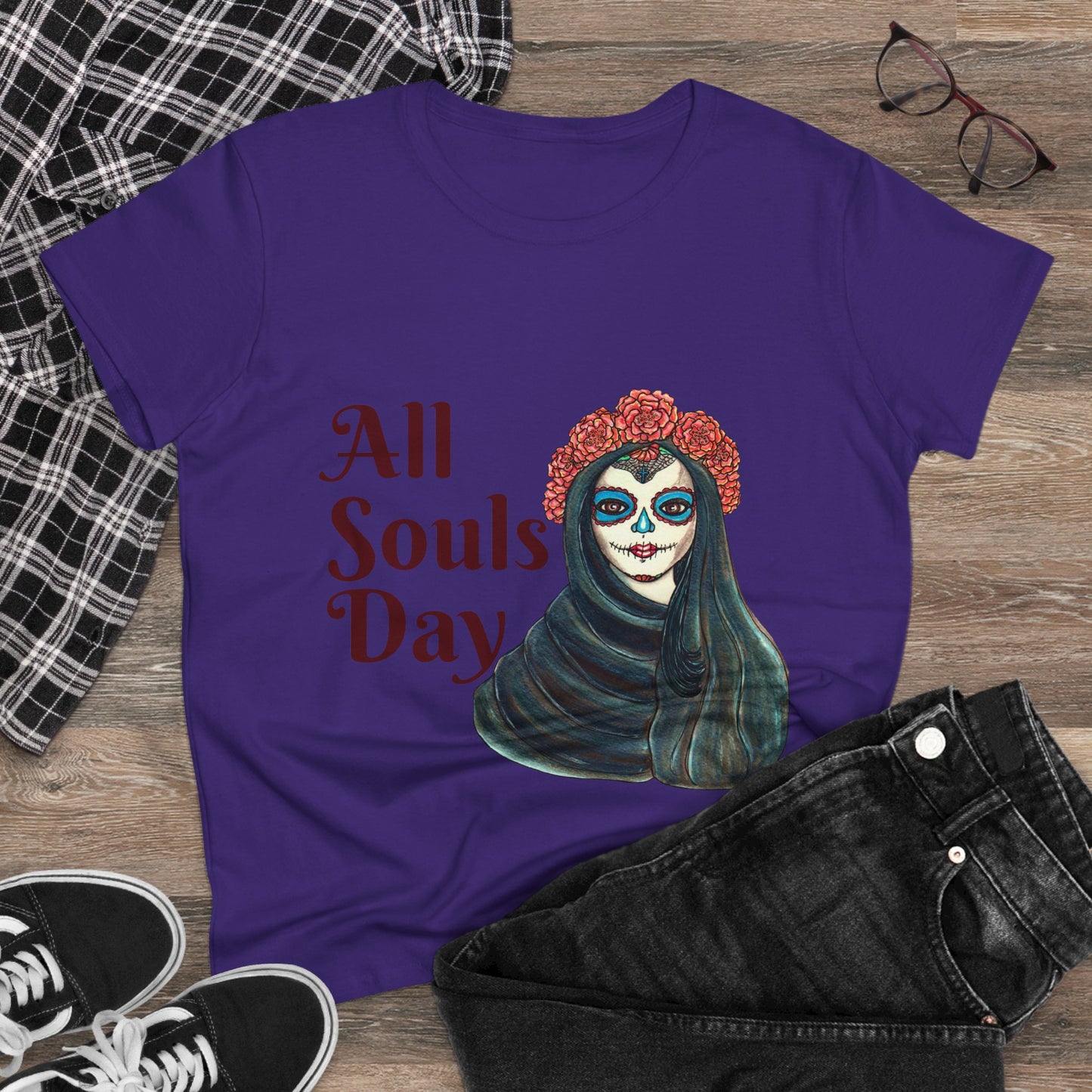 All Souls Day Women's Midweight Cotton Tee