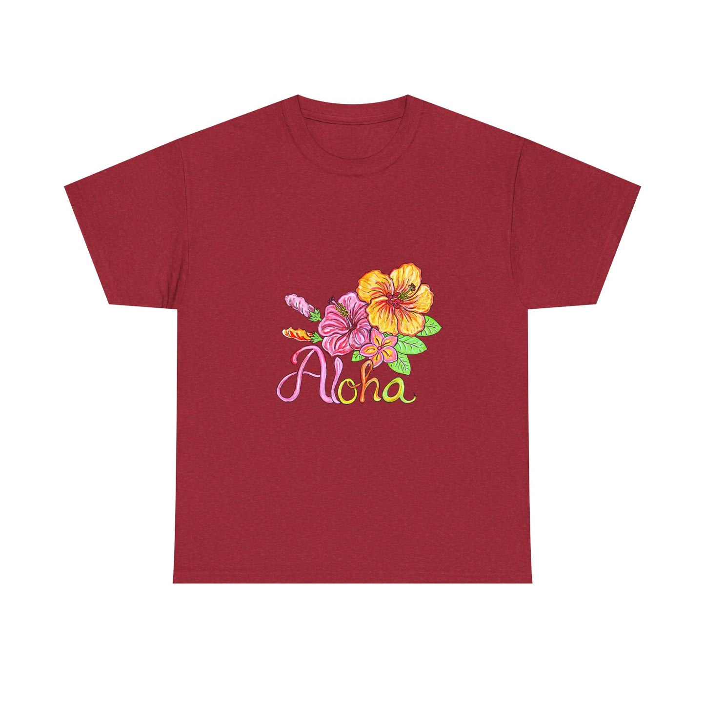 Aloha Flower Unisex Heavy Cotton Tee