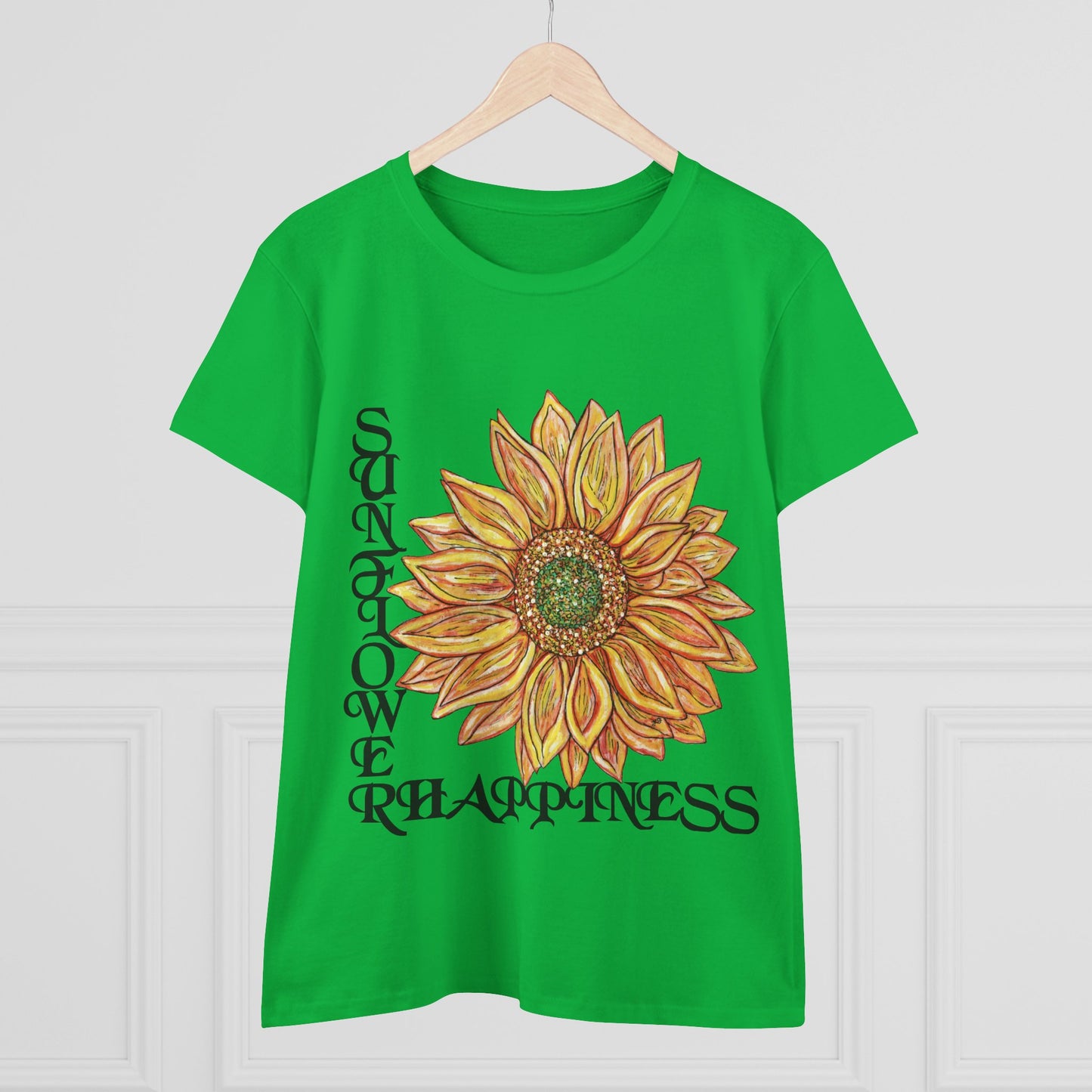 Sunflower and Happiness Women's Midweight Cotton Tee