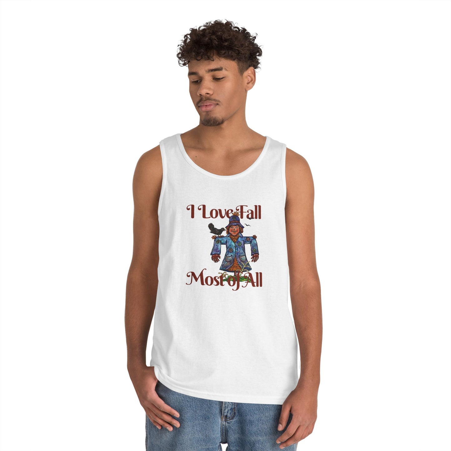 I Love Fall Most of All Unisex Heavy Cotton Tank Top