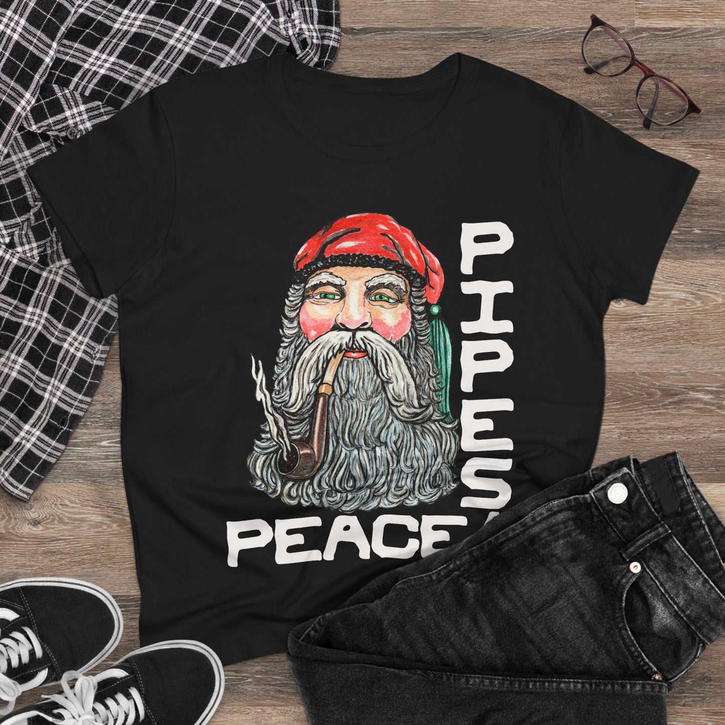 Pipes and Peace Women's Midweight Cotton Tee