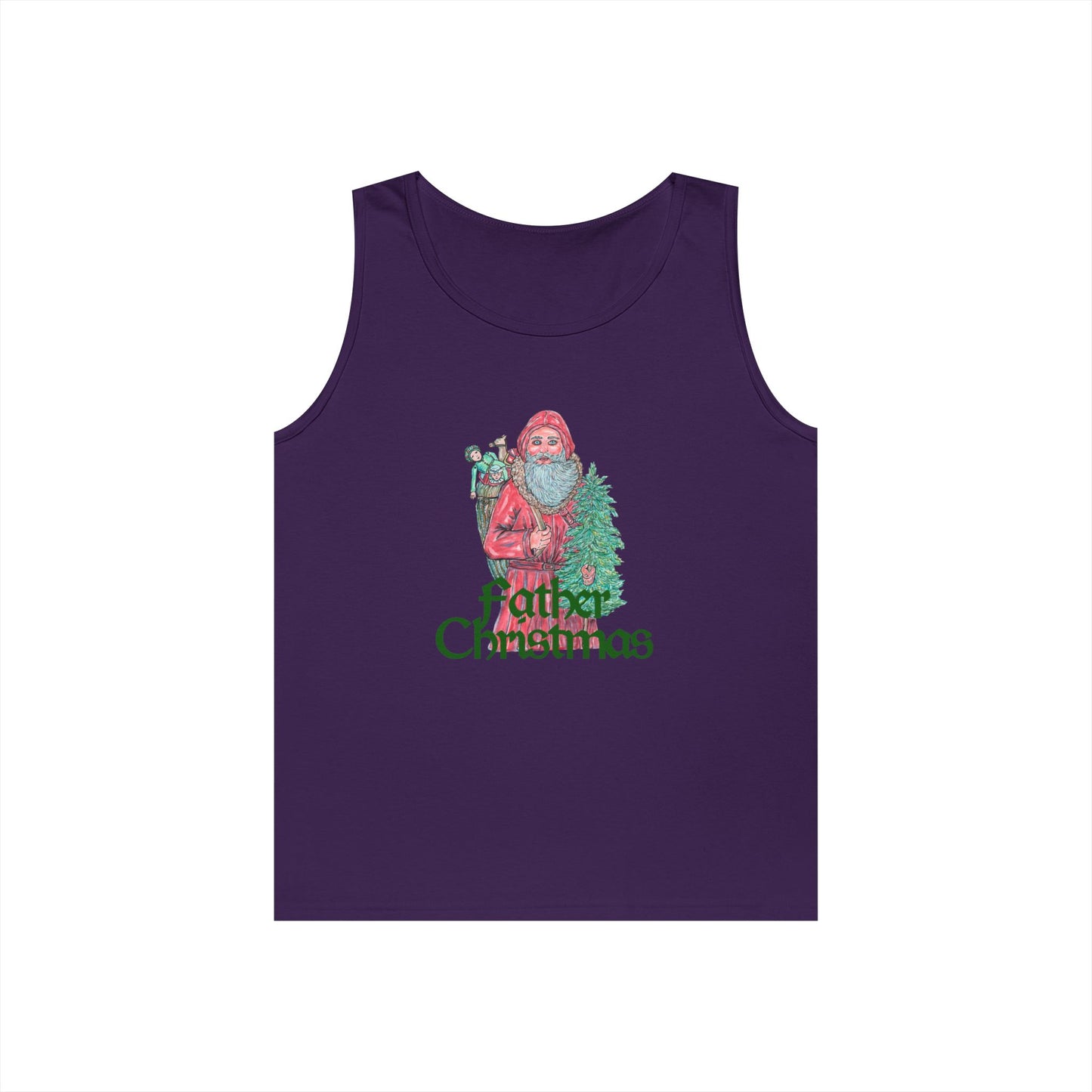 Father Christmas Unisex Heavy Cotton Tank Top