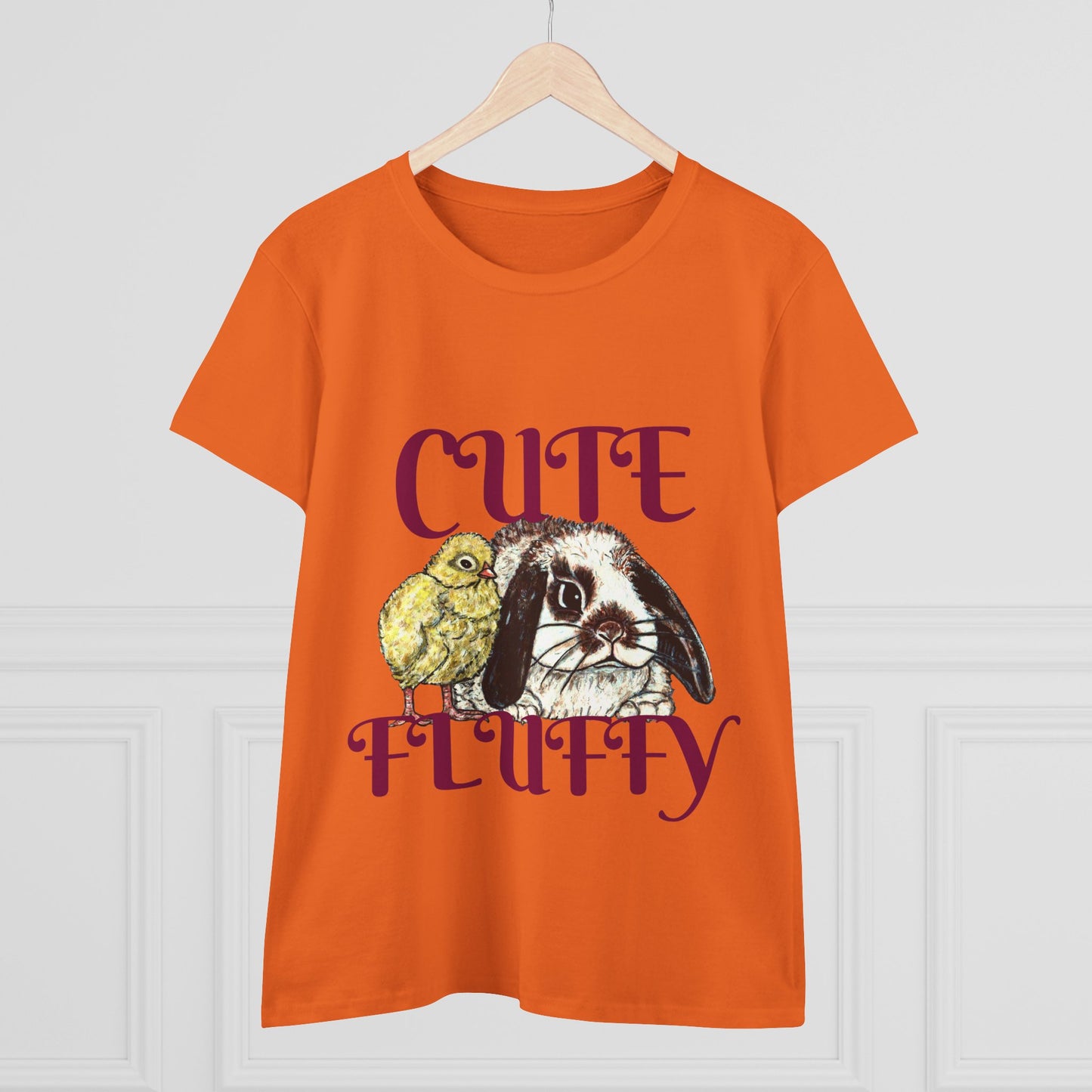 Cute and Fluffy Women's Midweight Cotton Tee