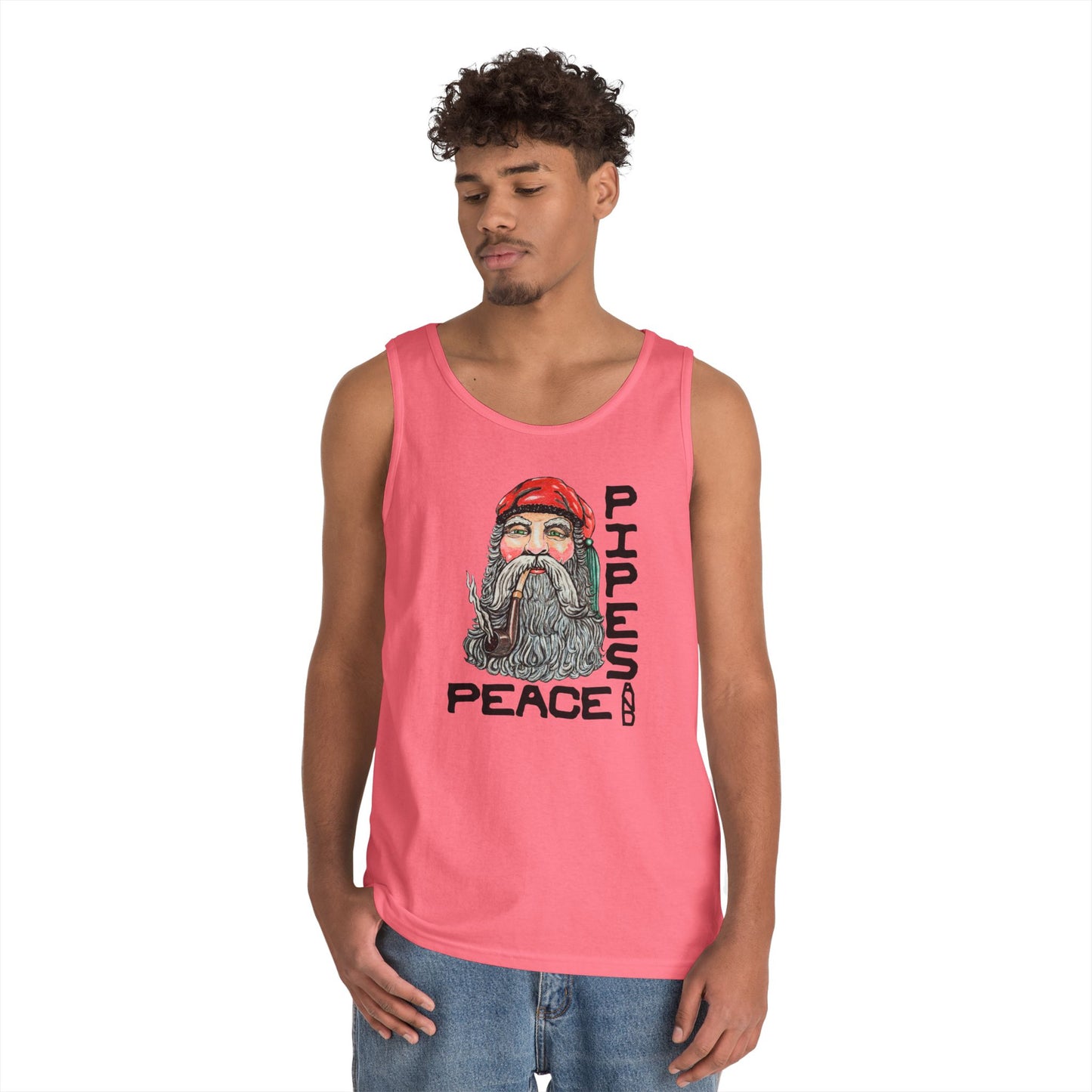 Pipes and Peace Unisex Heavy Cotton Tank Top
