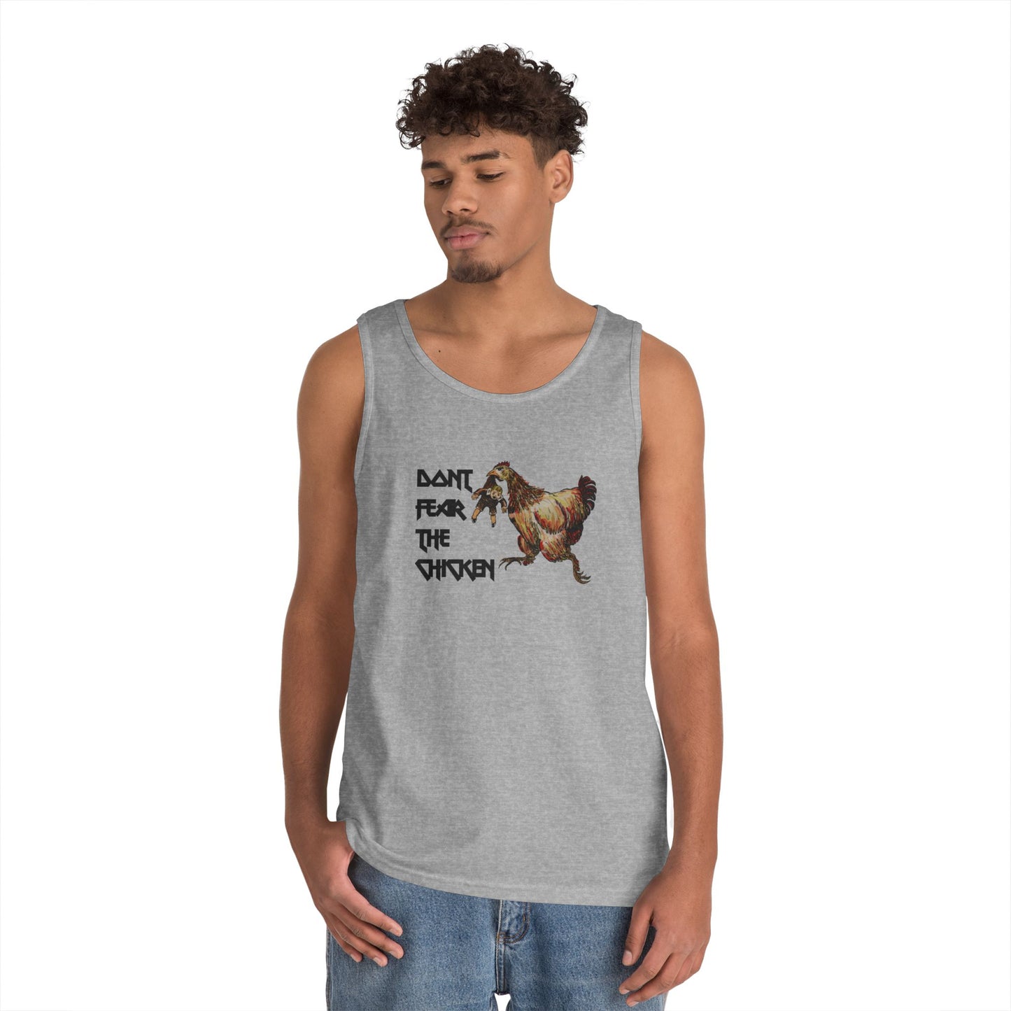 Don't Fear the Chicken Unisex Heavy Cotton Tank Top