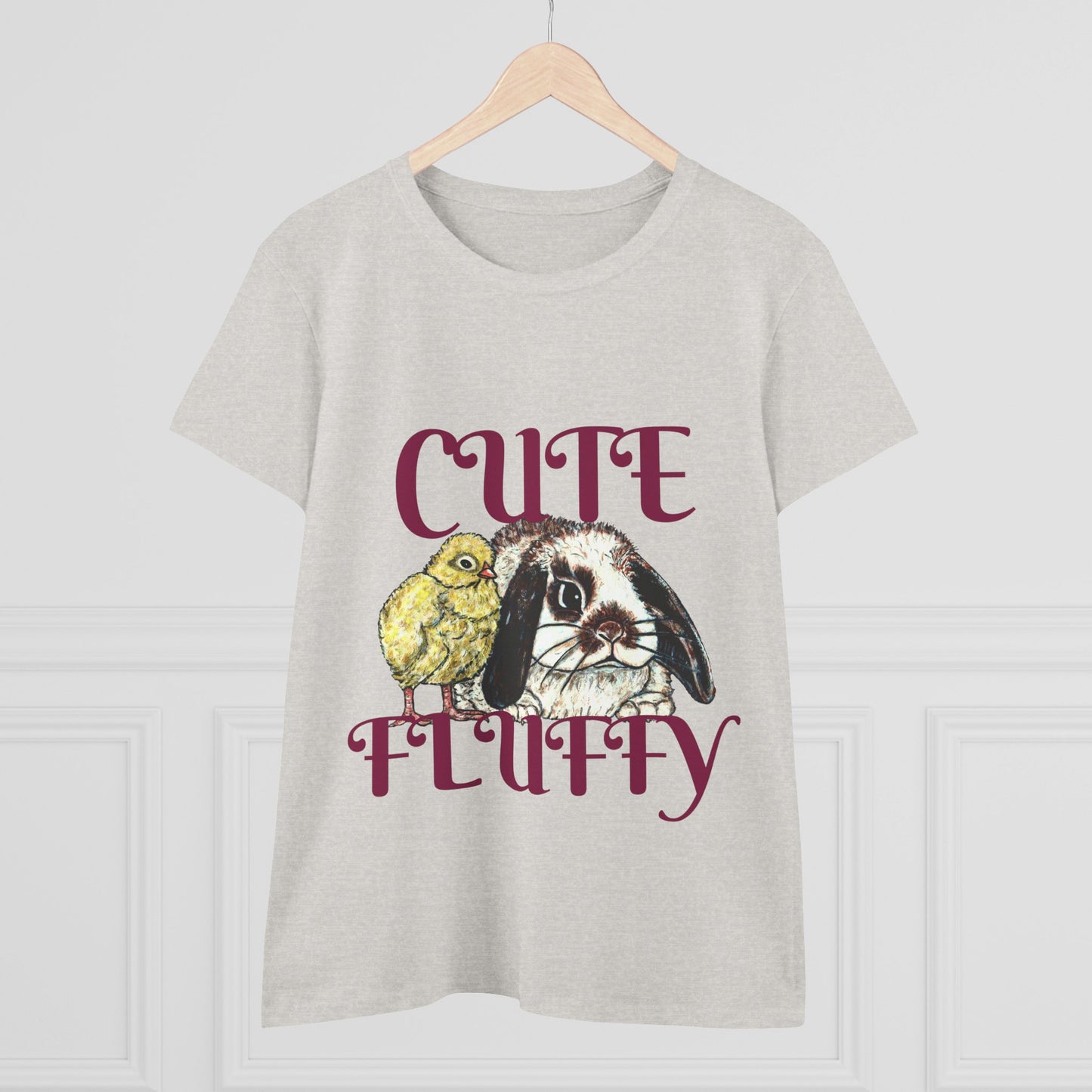 Cute and Fluffy Women's Midweight Cotton Tee