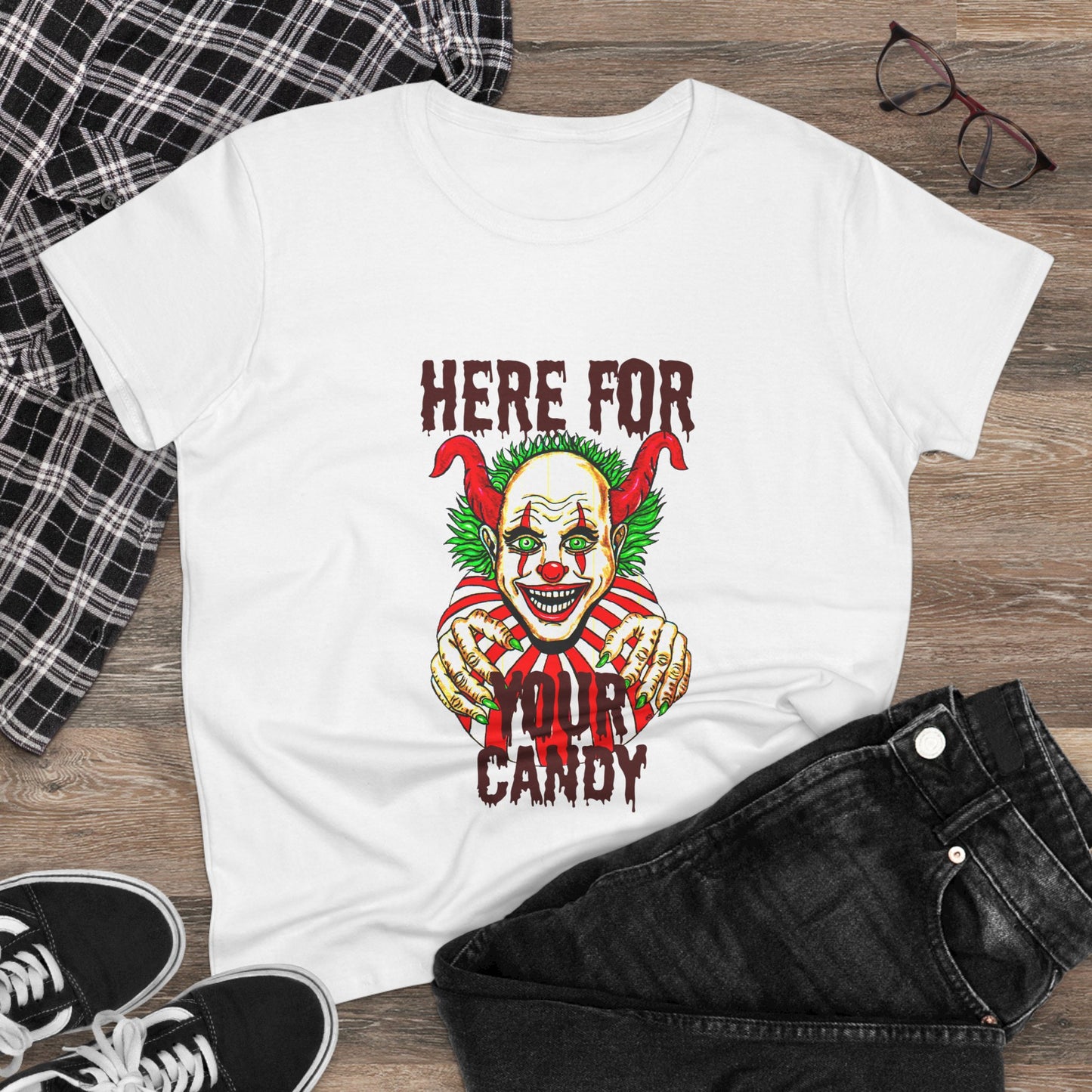 Here for Your Candy Women's Midweight Cotton Tee