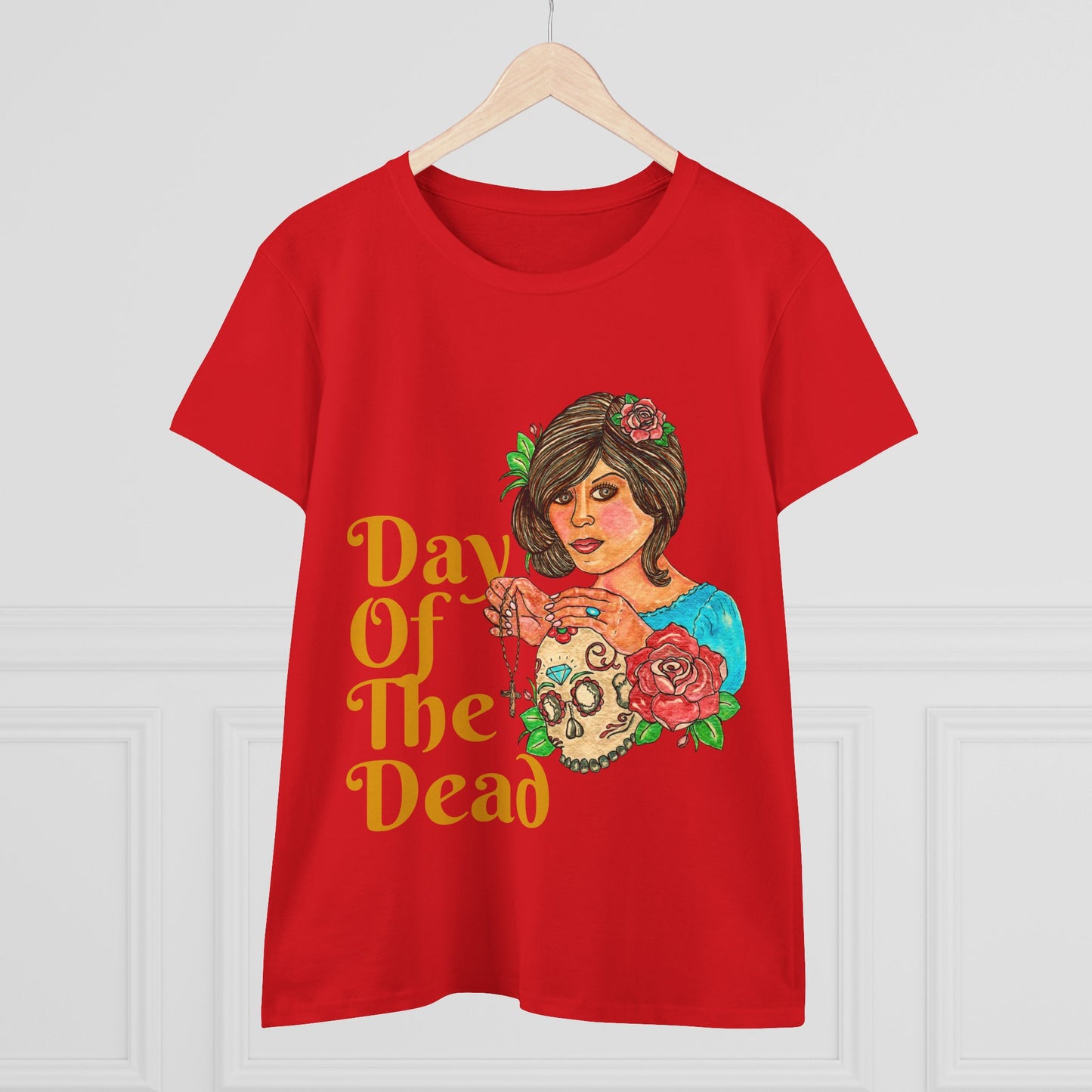 Day of the Dead Women's Midweight Cotton Tee