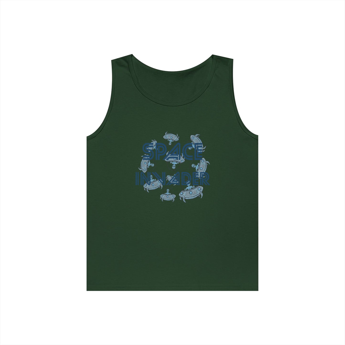 Space Invader Unisex Heavy Cotton Tank Top