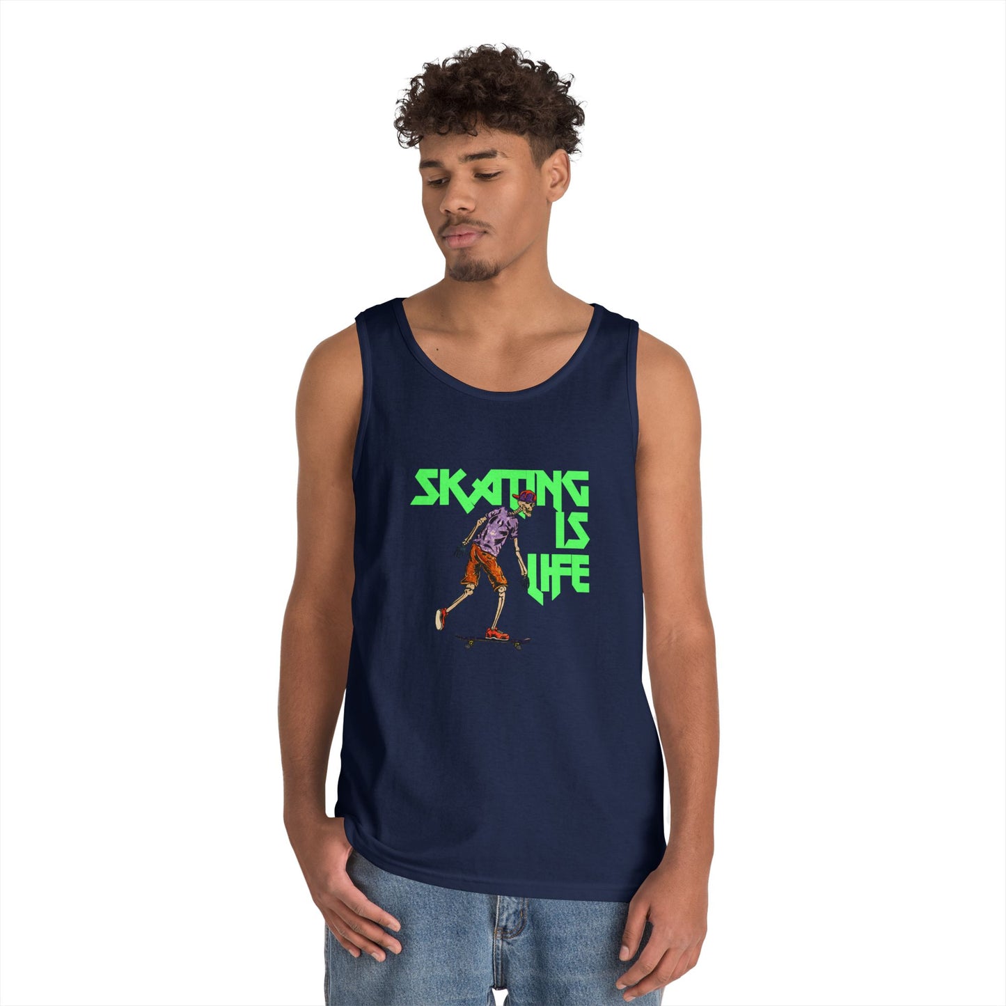 Skating is Life Unisex Heavy Cotton Tank Top