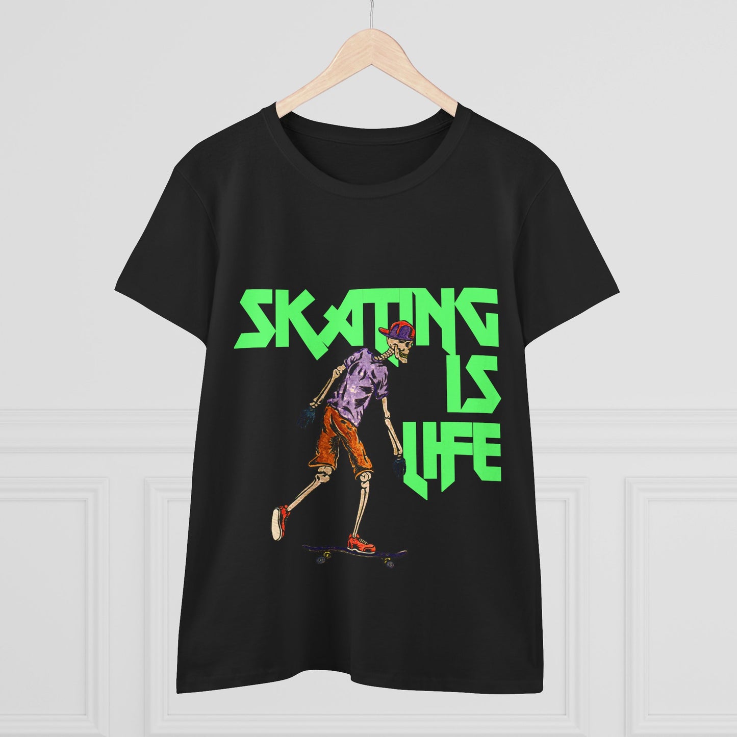 Skating is Life Women's Midweight Cotton Tee
