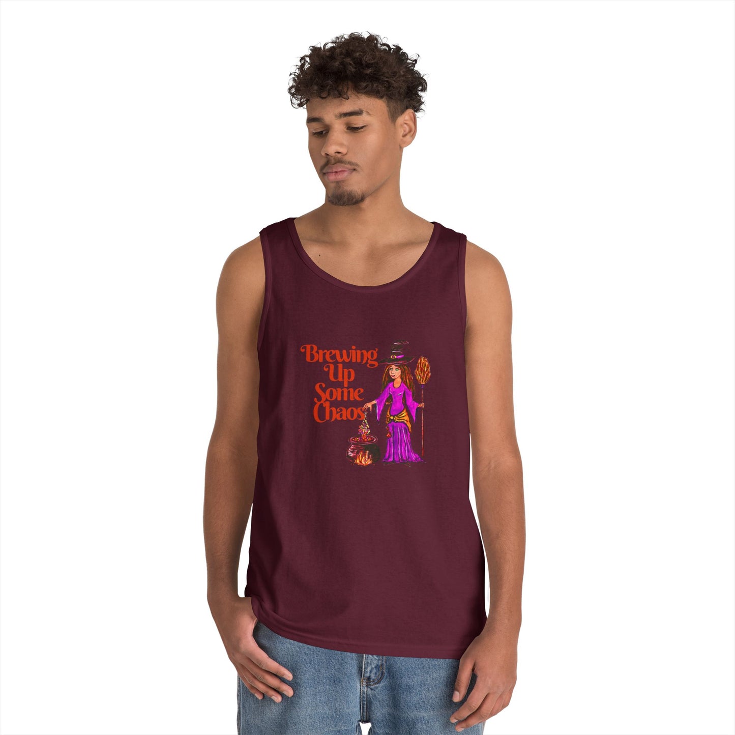Brewing Up Some Chaos Unisex Heavy Cotton Tank Top