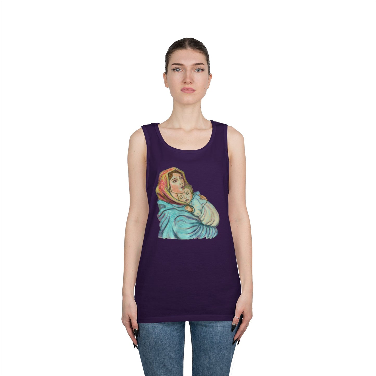 Mother and Child Unisex Heavy Cotton Tank Top