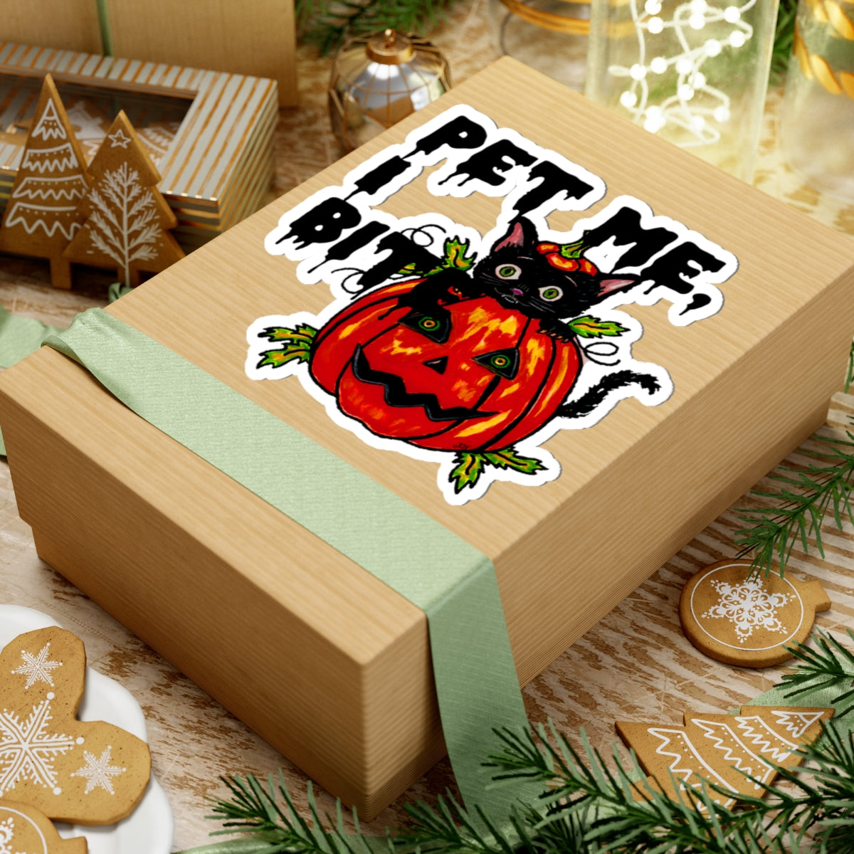 Pet Me I Bite Kiss-Cut Stickers