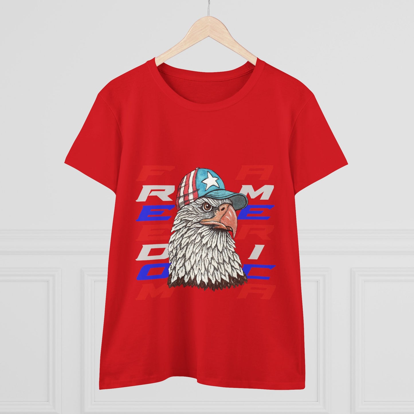 Freedom America Women's Midweight Cotton Tee