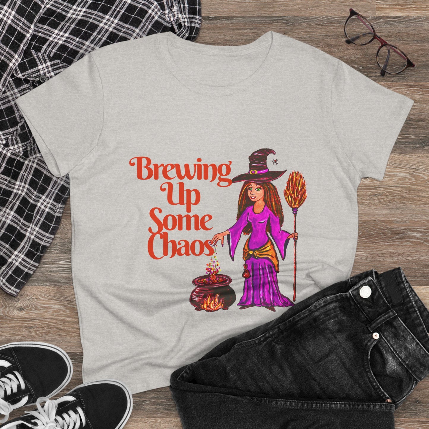 Brewing Up Some Chaos Women's Midweight Cotton Tee