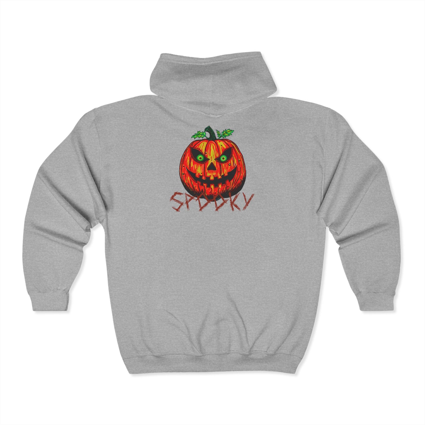 Spooky Jack-o-Lantern Unisex Heavy Blend™ Full Zip Hooded Sweatshirt