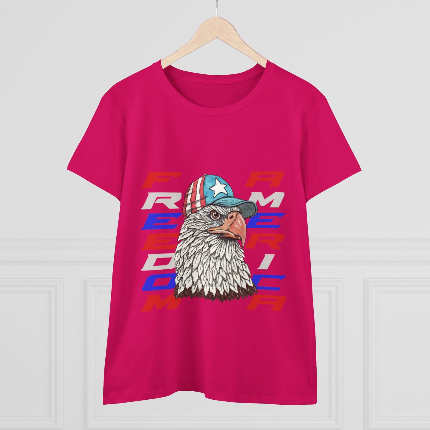 Freedom America Women's Midweight Cotton Tee