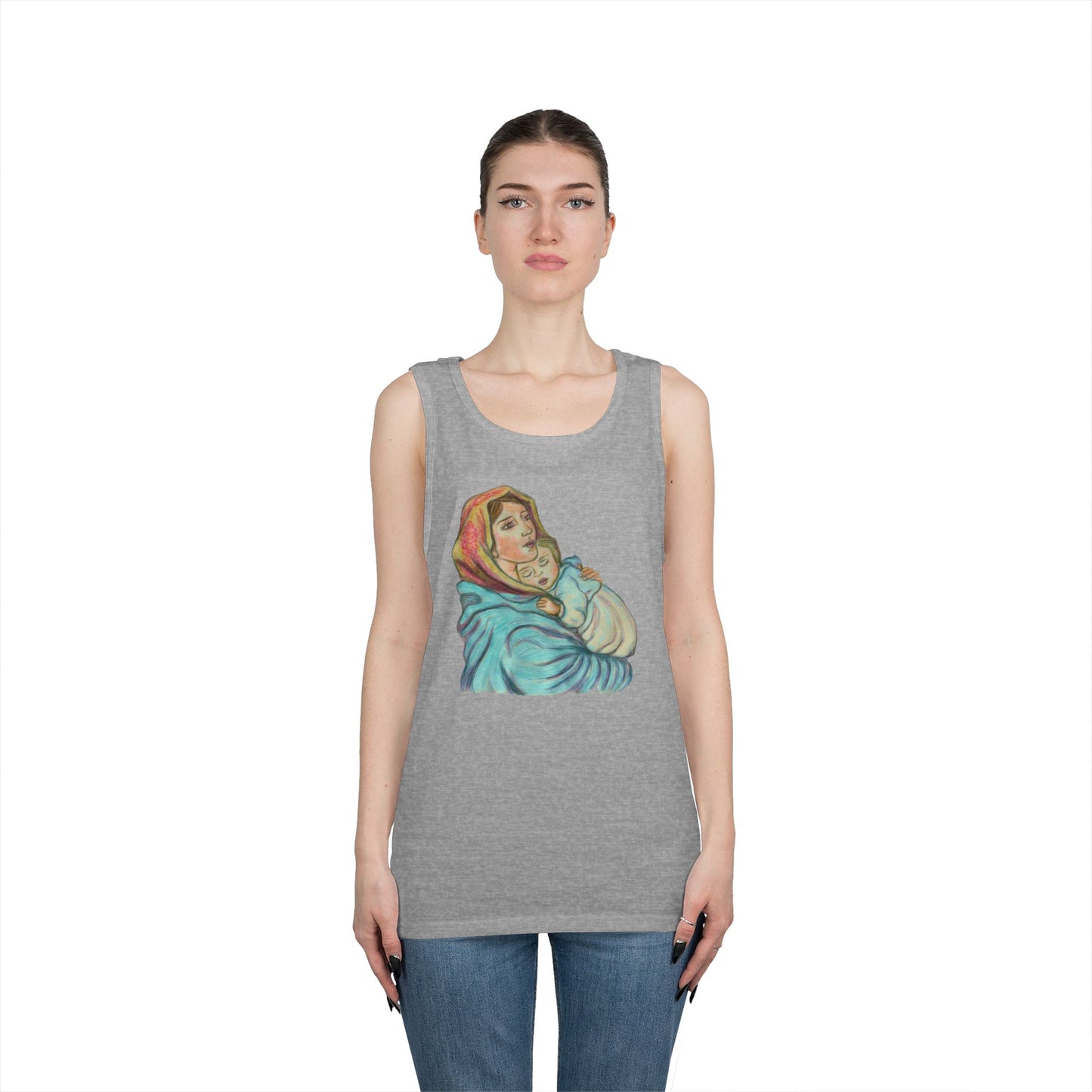 Mother and Child Unisex Heavy Cotton Tank Top