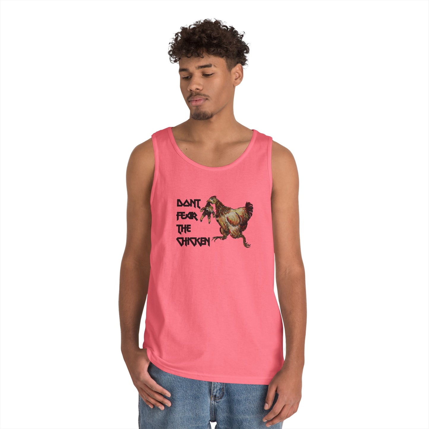 Don't Fear the Chicken Unisex Heavy Cotton Tank Top