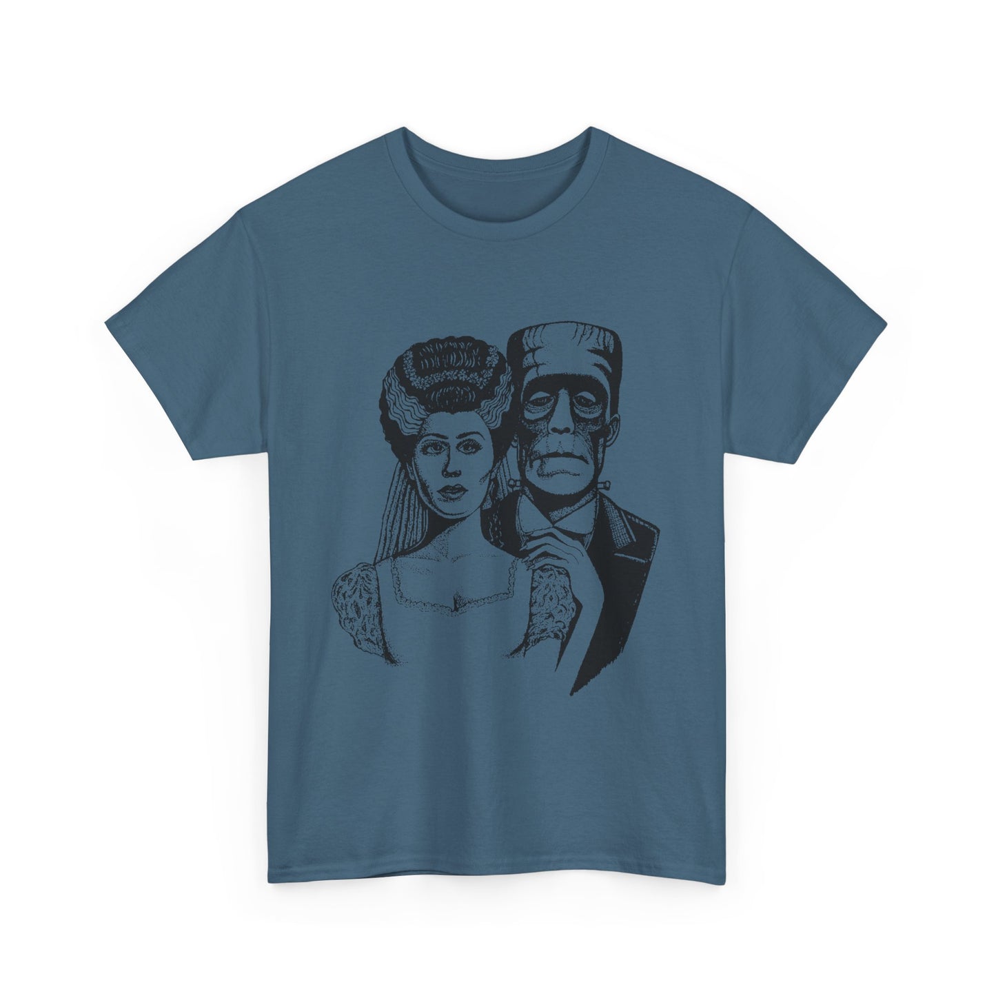 Frankenstein and Bride Unisex Heavy Cotton Tee
