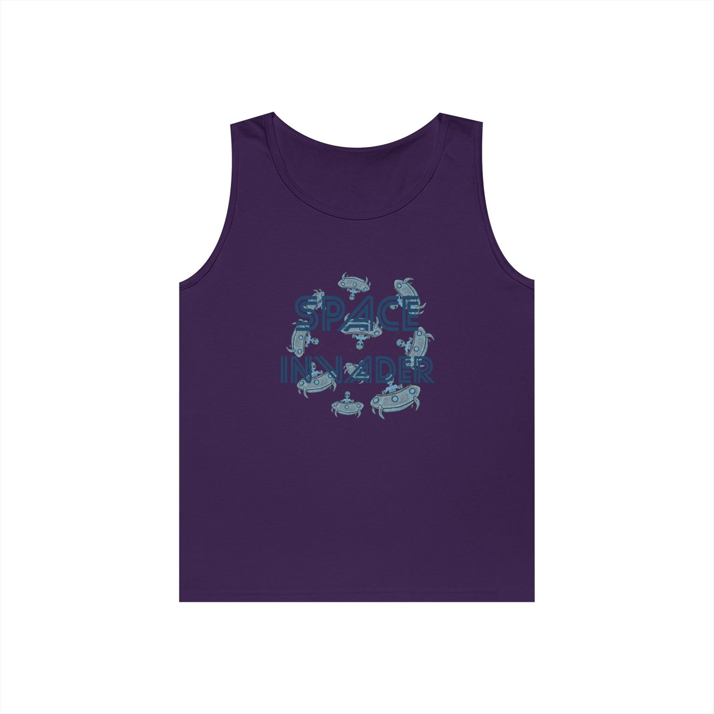 Space Invader Unisex Heavy Cotton Tank Top
