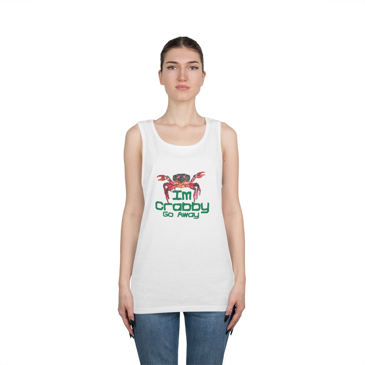 I'm Crabby Go Away Unisex Heavy Cotton Tank Top