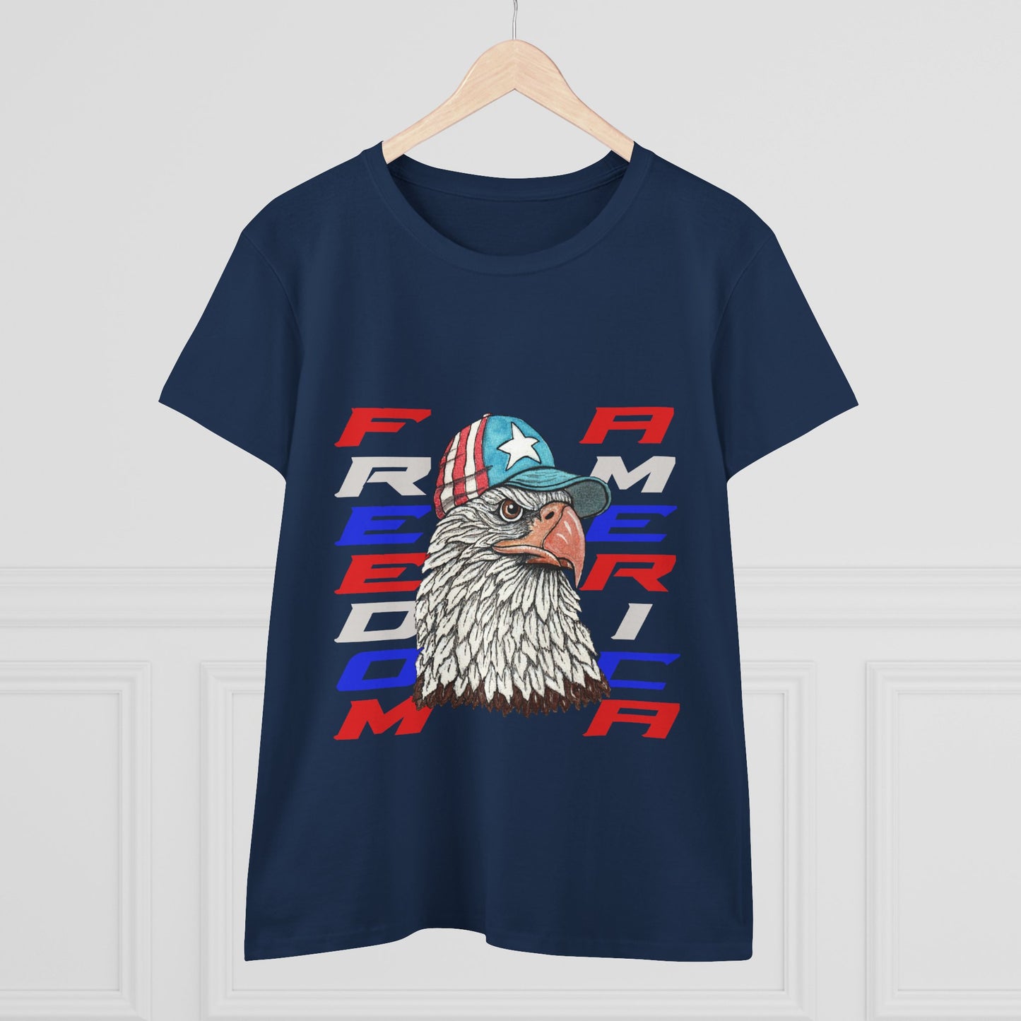 Freedom America Women's Midweight Cotton Tee