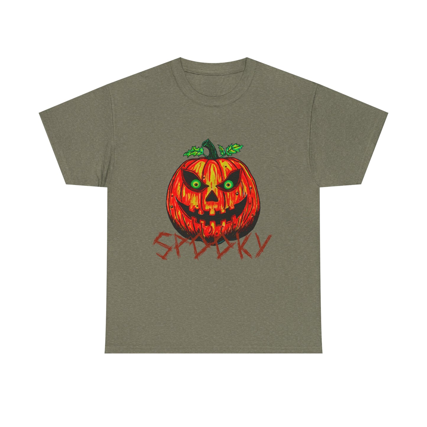 Spooky Jack-o-Lantern Unisex Heavy Cotton Tee
