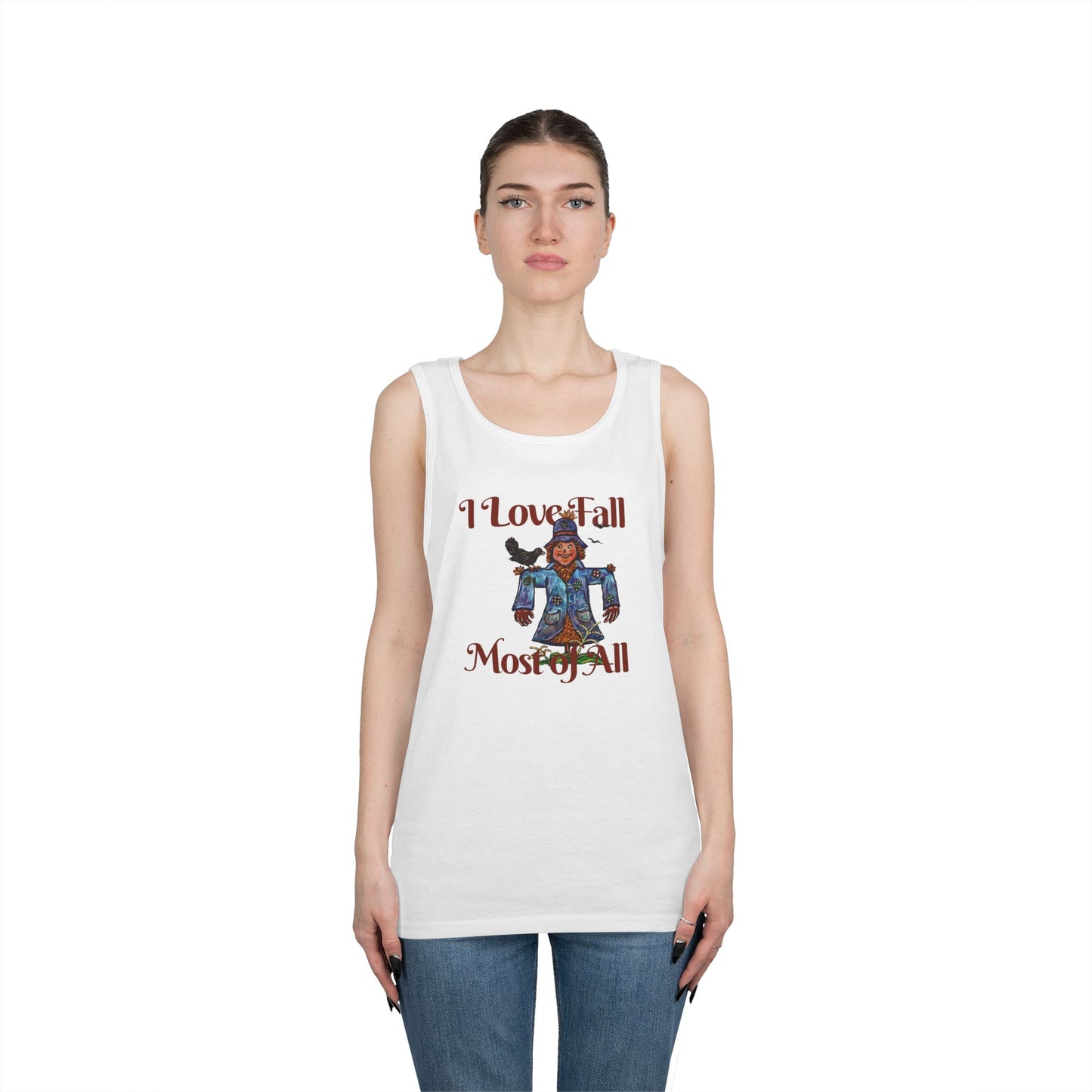 I Love Fall Most of All Unisex Heavy Cotton Tank Top