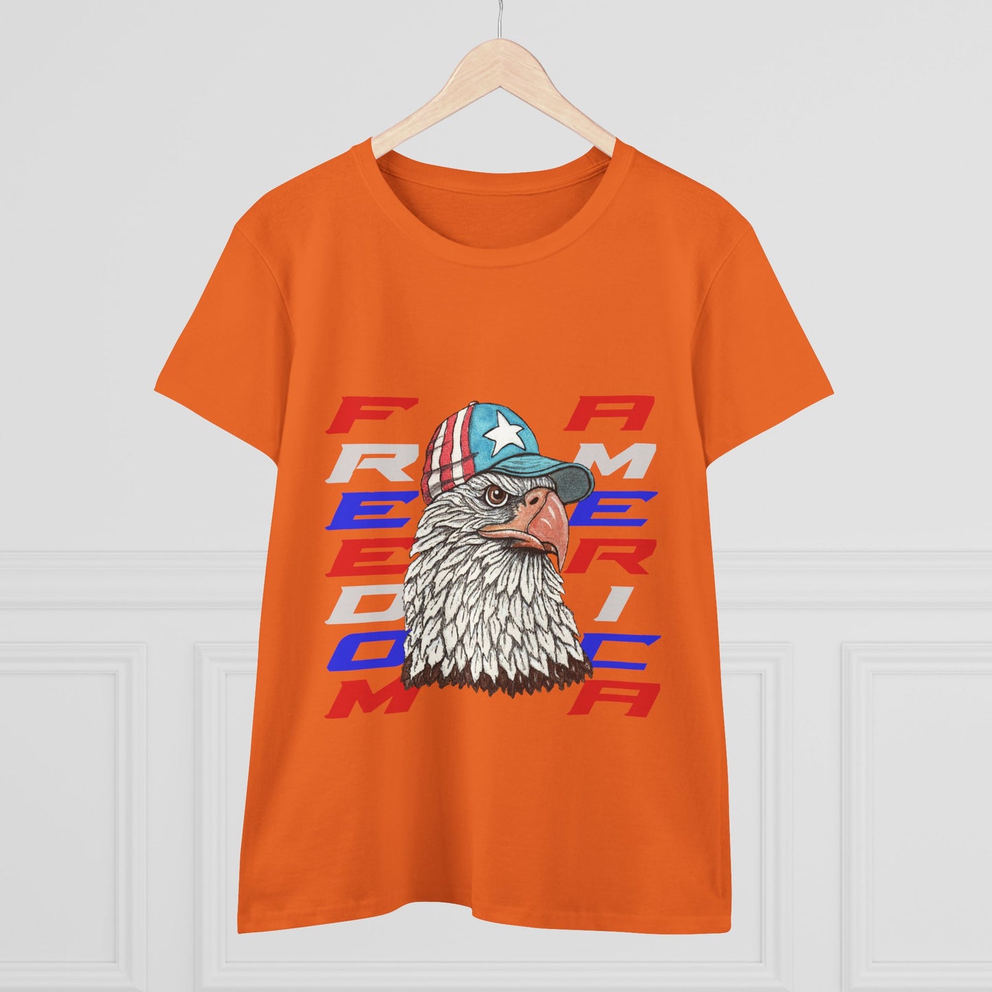 Freedom America Women's Midweight Cotton Tee