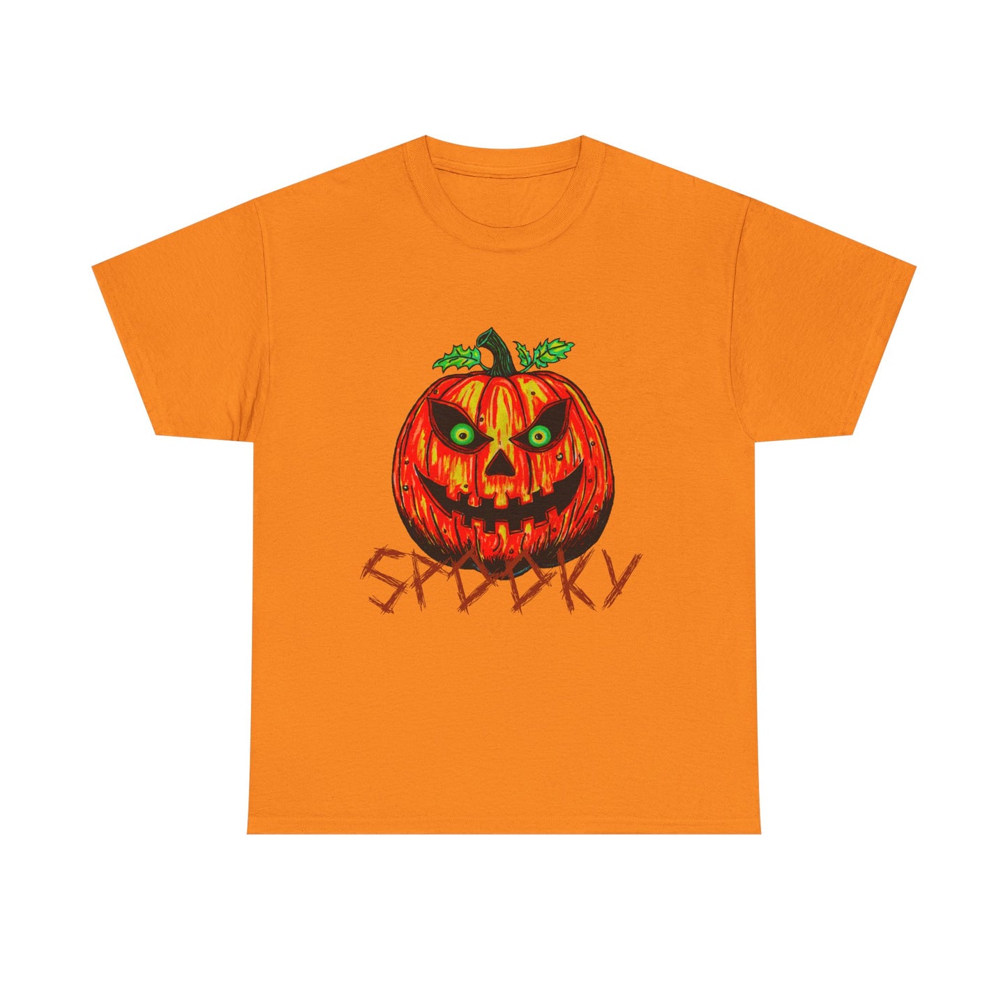 Spooky Jack-o-Lantern Unisex Heavy Cotton Tee
