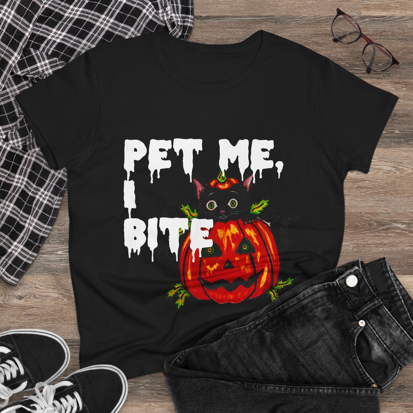 Pet Me Women's Midweight Cotton Tee