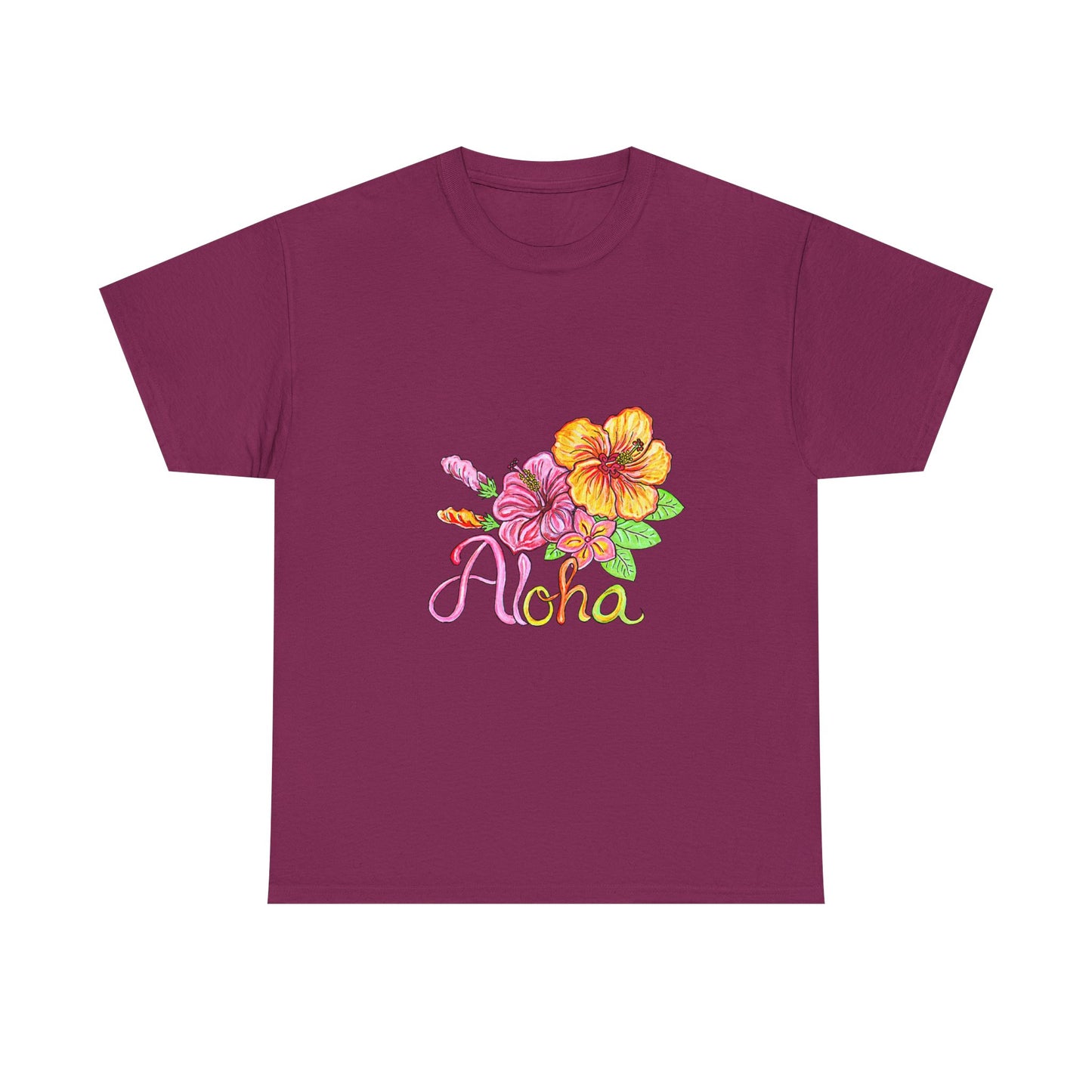 Aloha Flower Unisex Heavy Cotton Tee