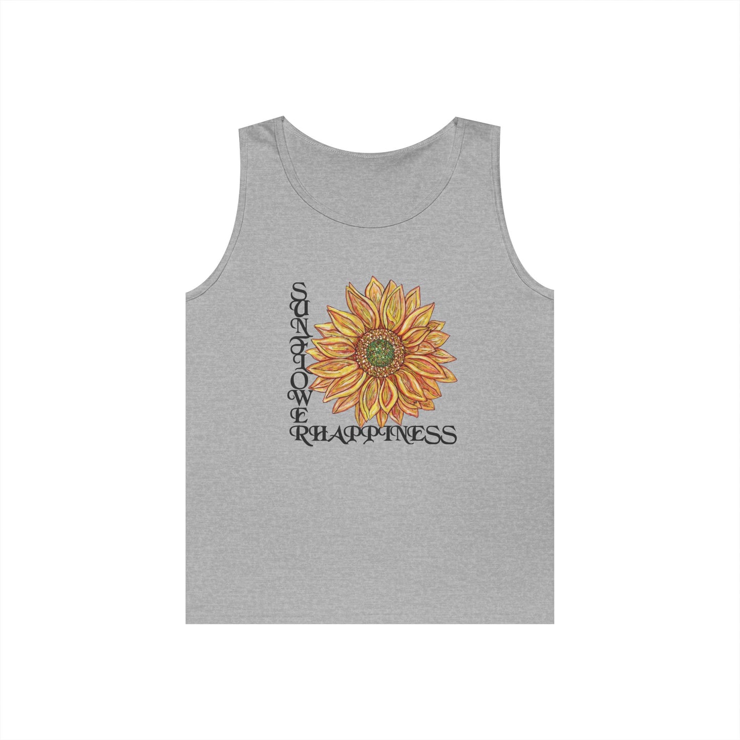 Sunflowers and Happiness Unisex Heavy Cotton Tank Top