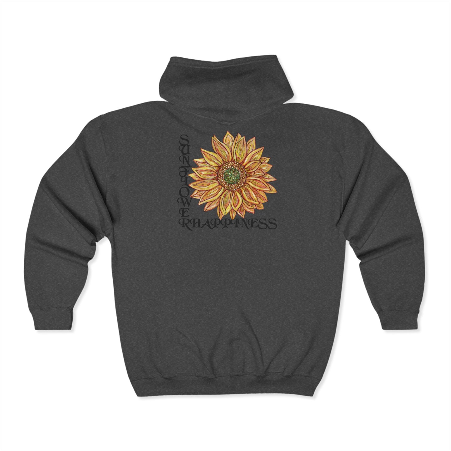 Sunflower and Happiness Unisex Heavy Blend™ Full Zip Hooded Sweatshirt