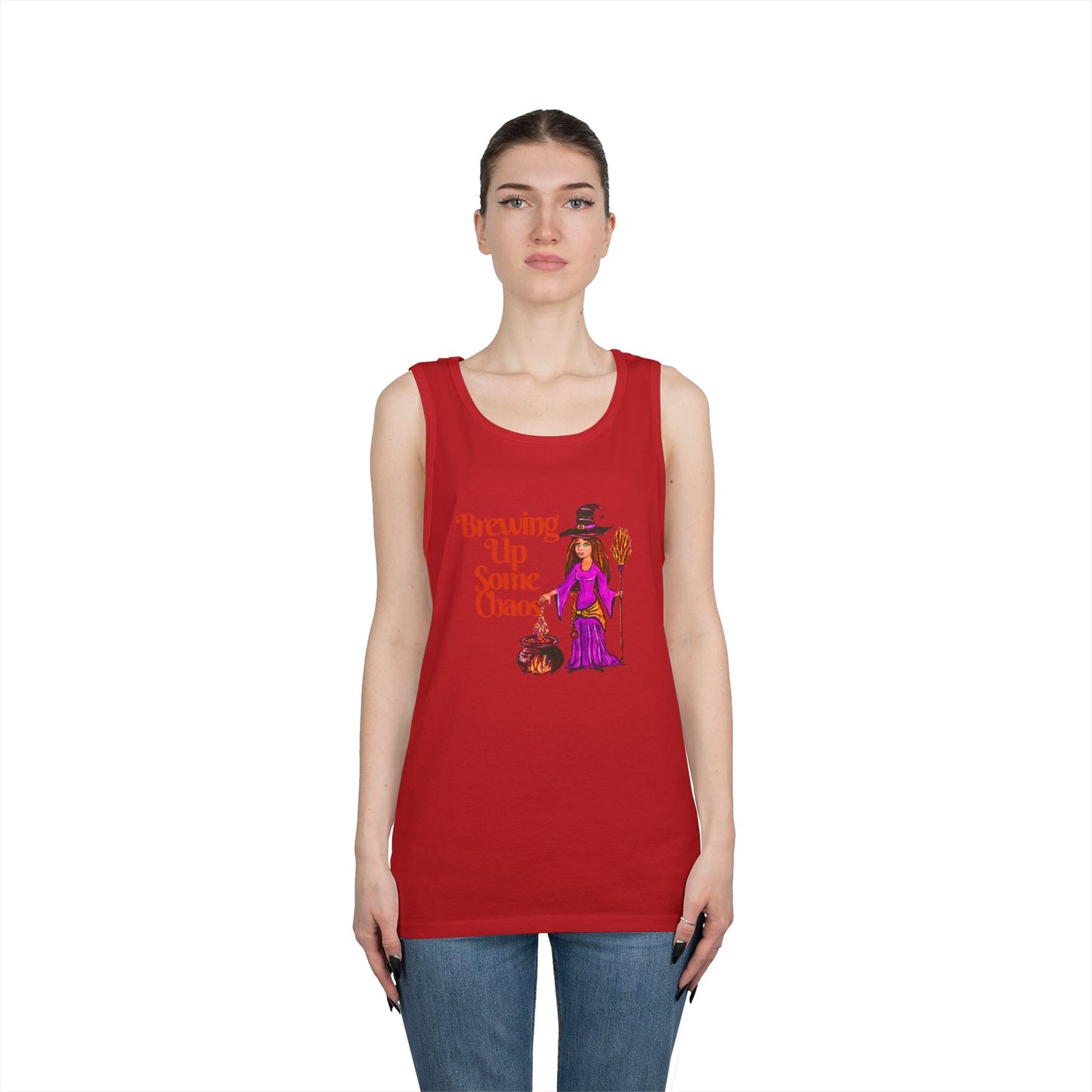 Brewing Up Some Chaos Unisex Heavy Cotton Tank Top