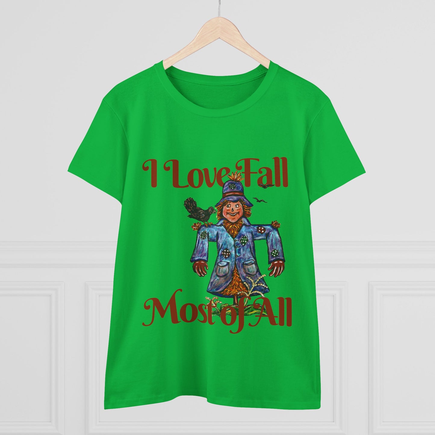 I Love Fall Most of All Women's Midweight Cotton Tee