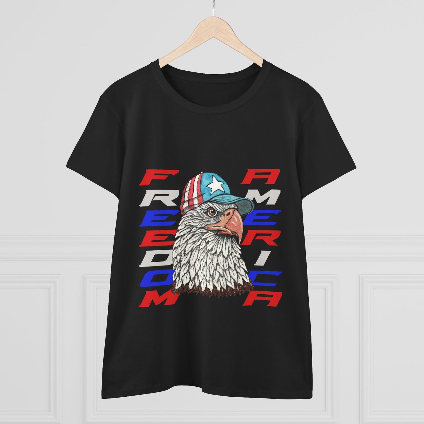 Freedom America Women's Midweight Cotton Tee