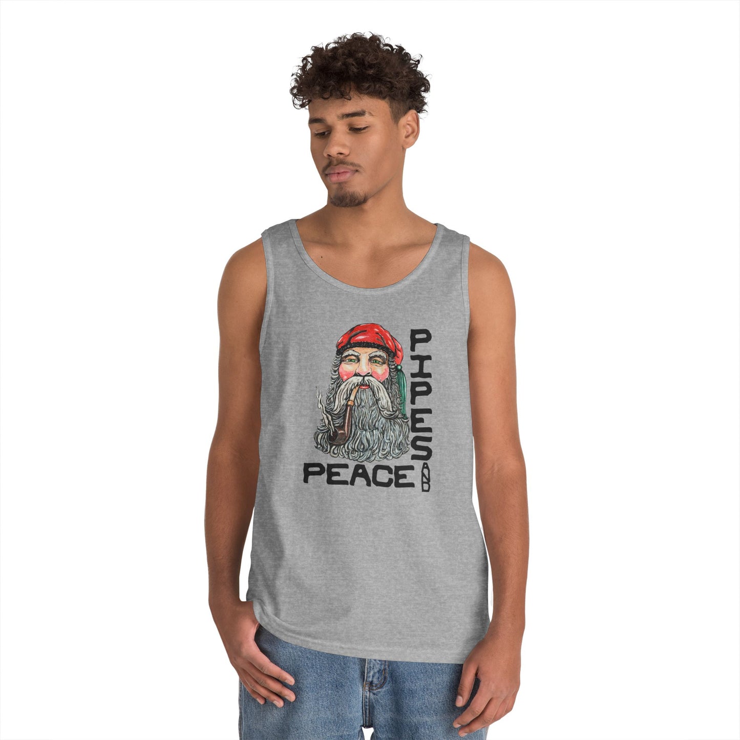 Pipes and Peace Unisex Heavy Cotton Tank Top