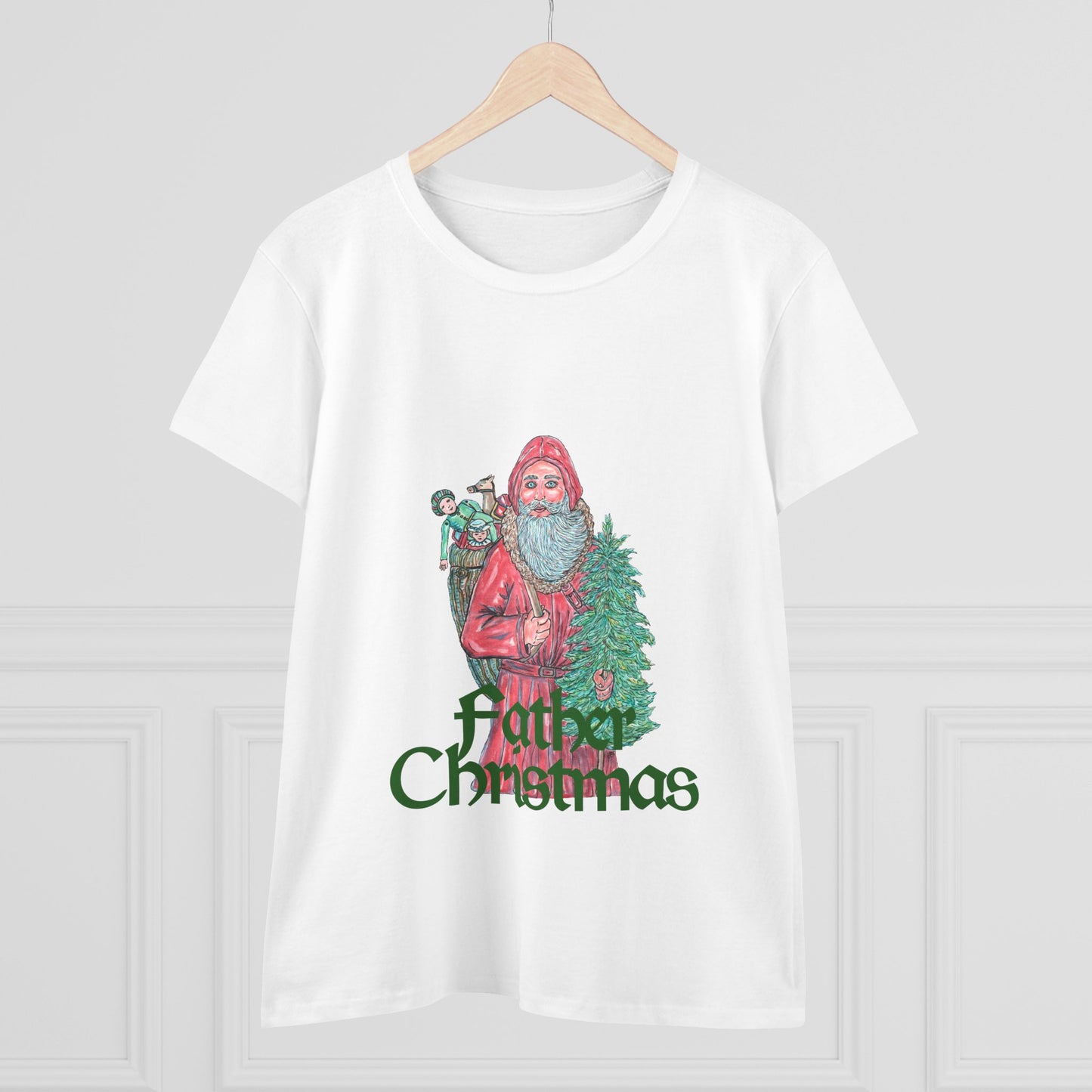 Father Christmas Women's Midweight Cotton Tee