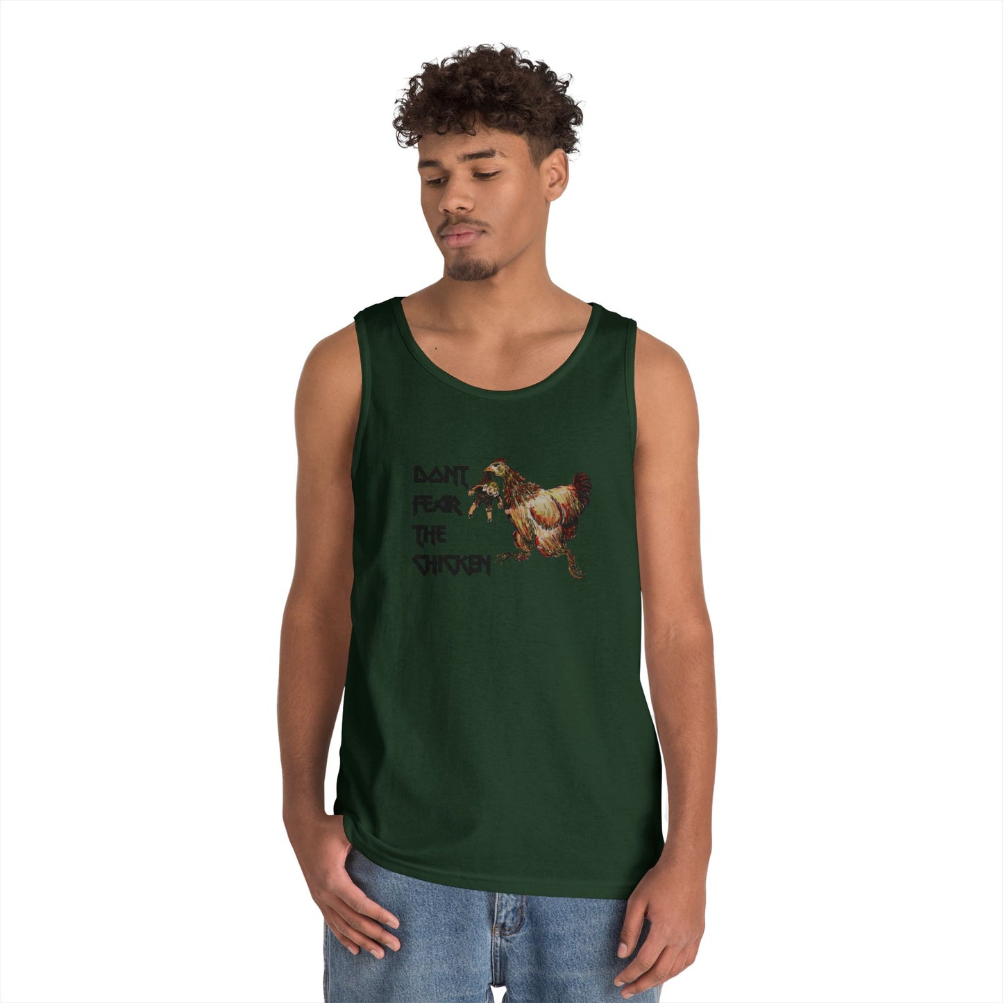 Don't Fear the Chicken Unisex Heavy Cotton Tank Top