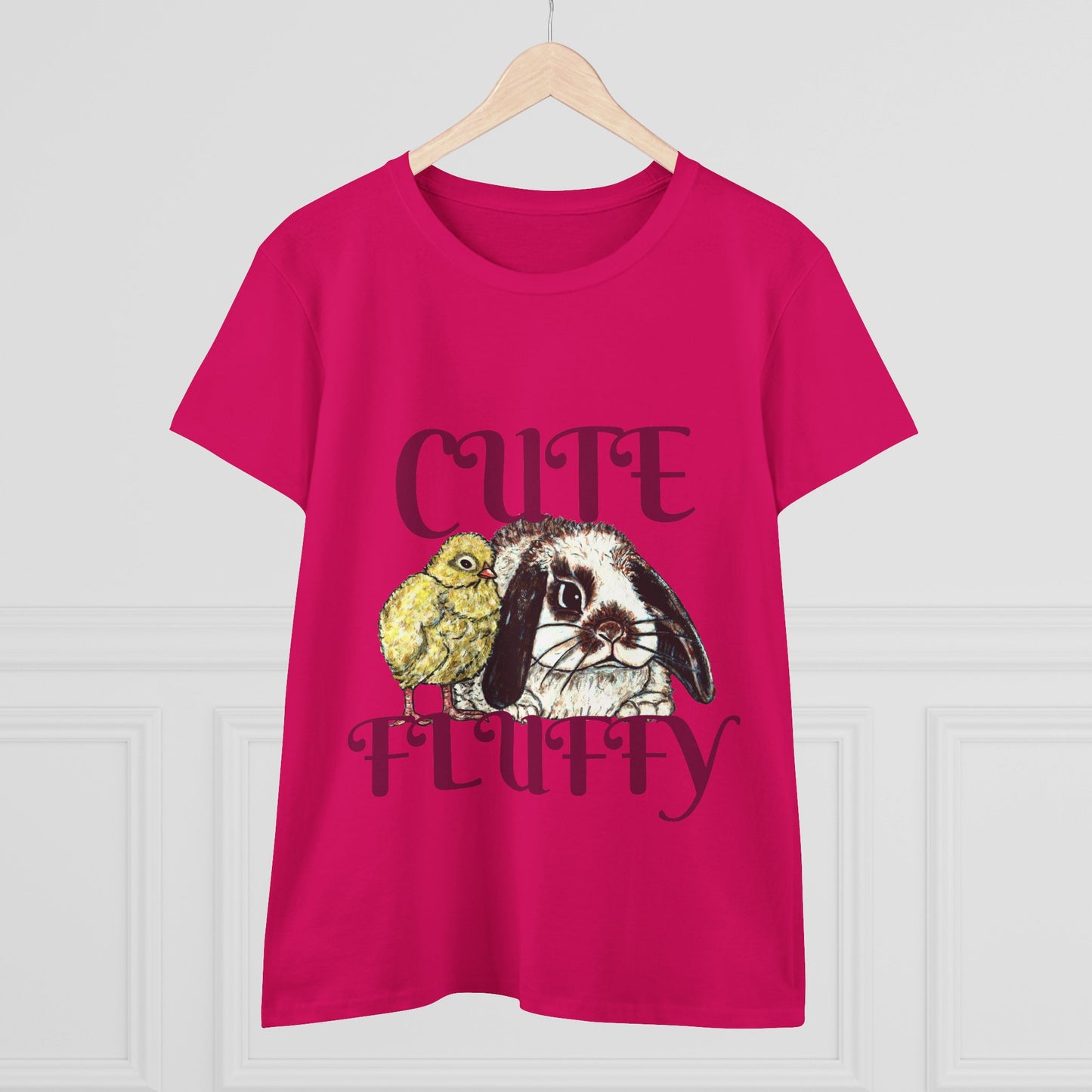 Cute and Fluffy Women's Midweight Cotton Tee