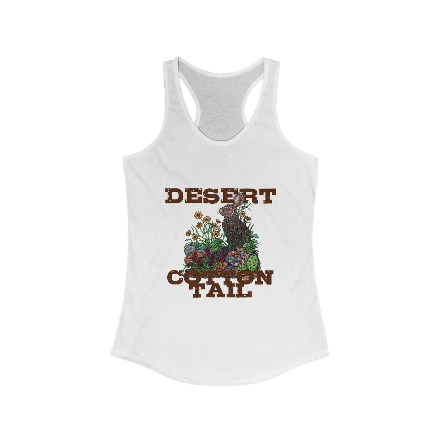 Desert Cottontail Women's Ideal Racerback Tank