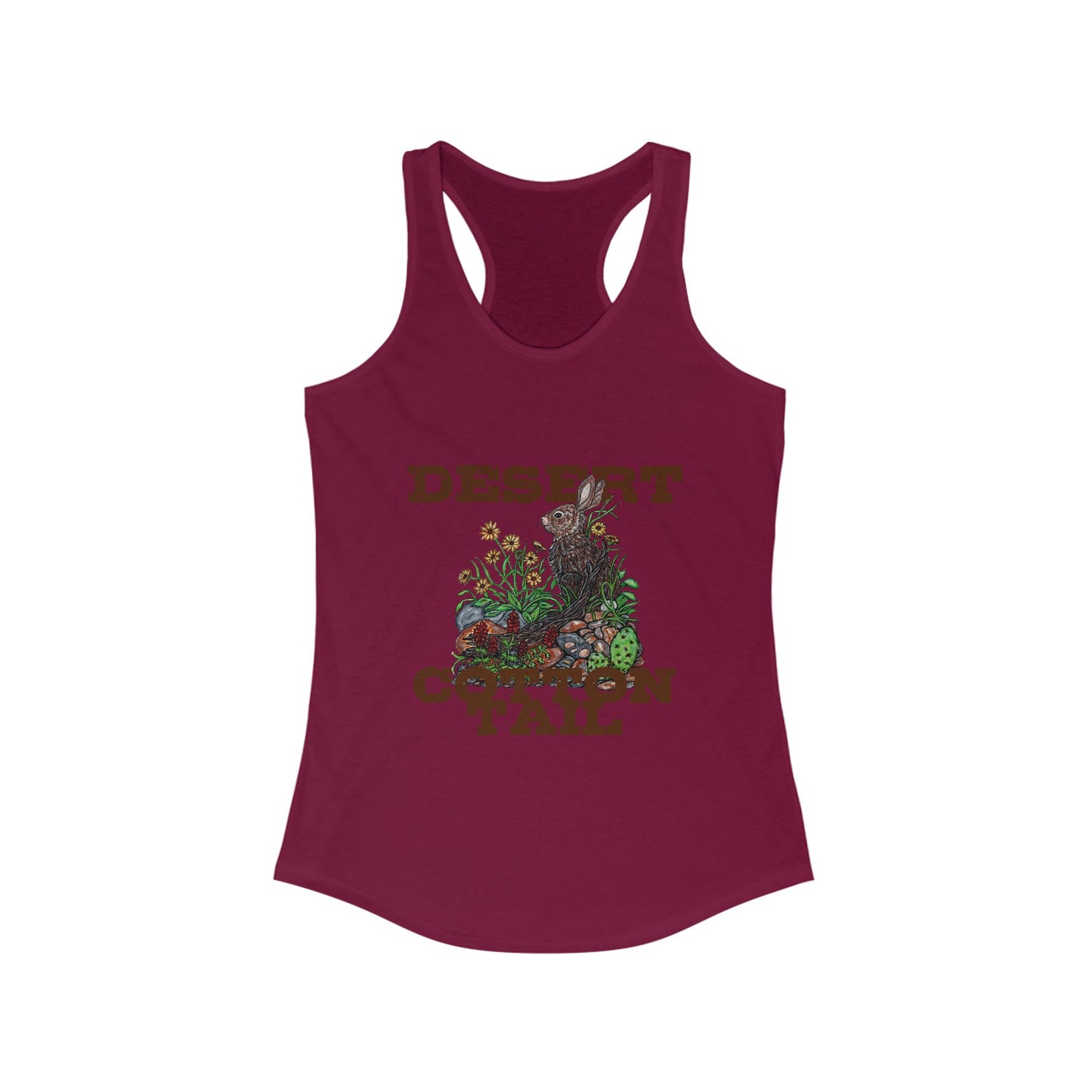 Desert Cottontail Women's Ideal Racerback Tank