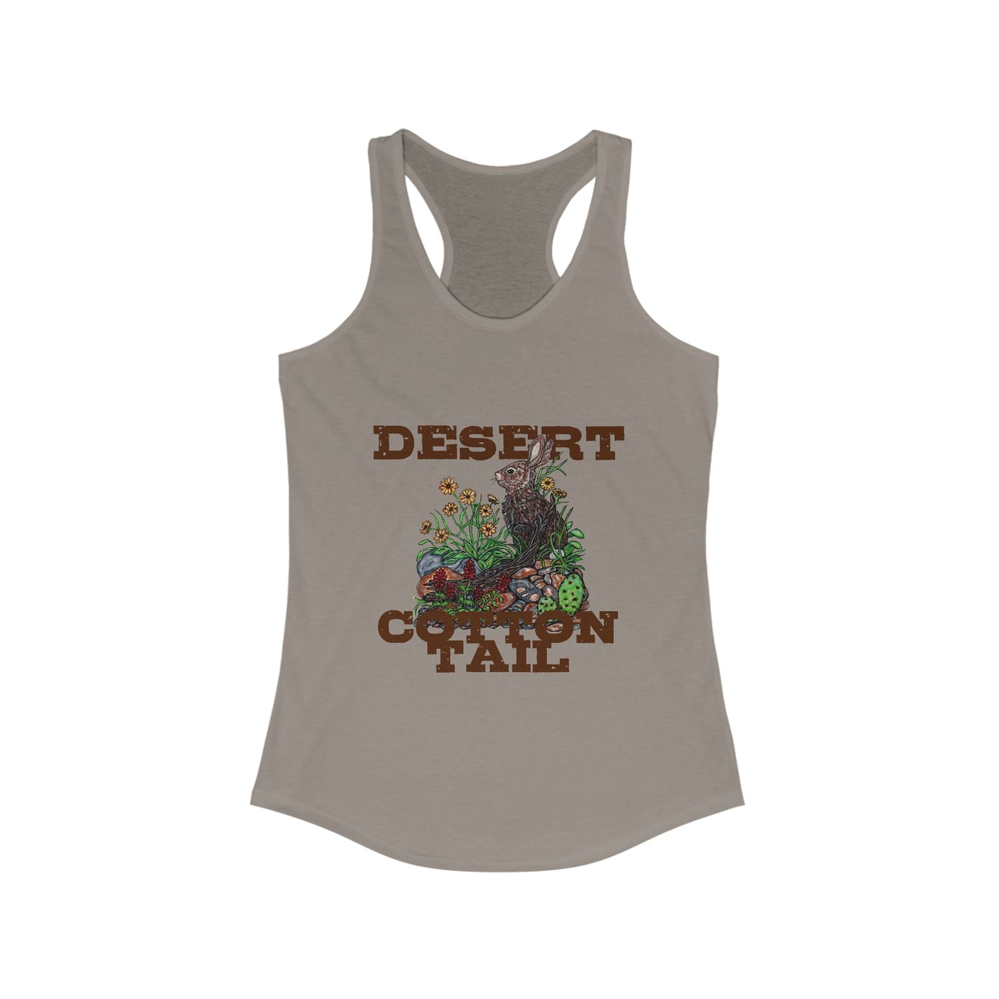 Desert Cottontail Women's Ideal Racerback Tank