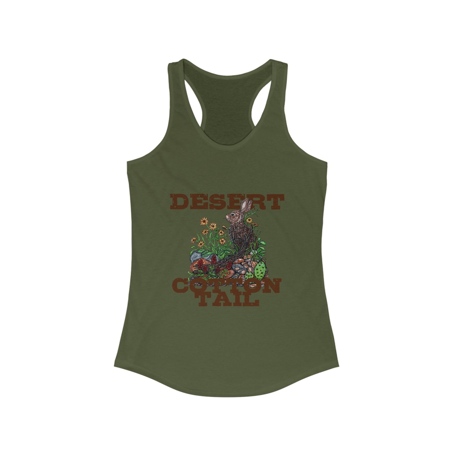 Desert Cottontail Women's Ideal Racerback Tank